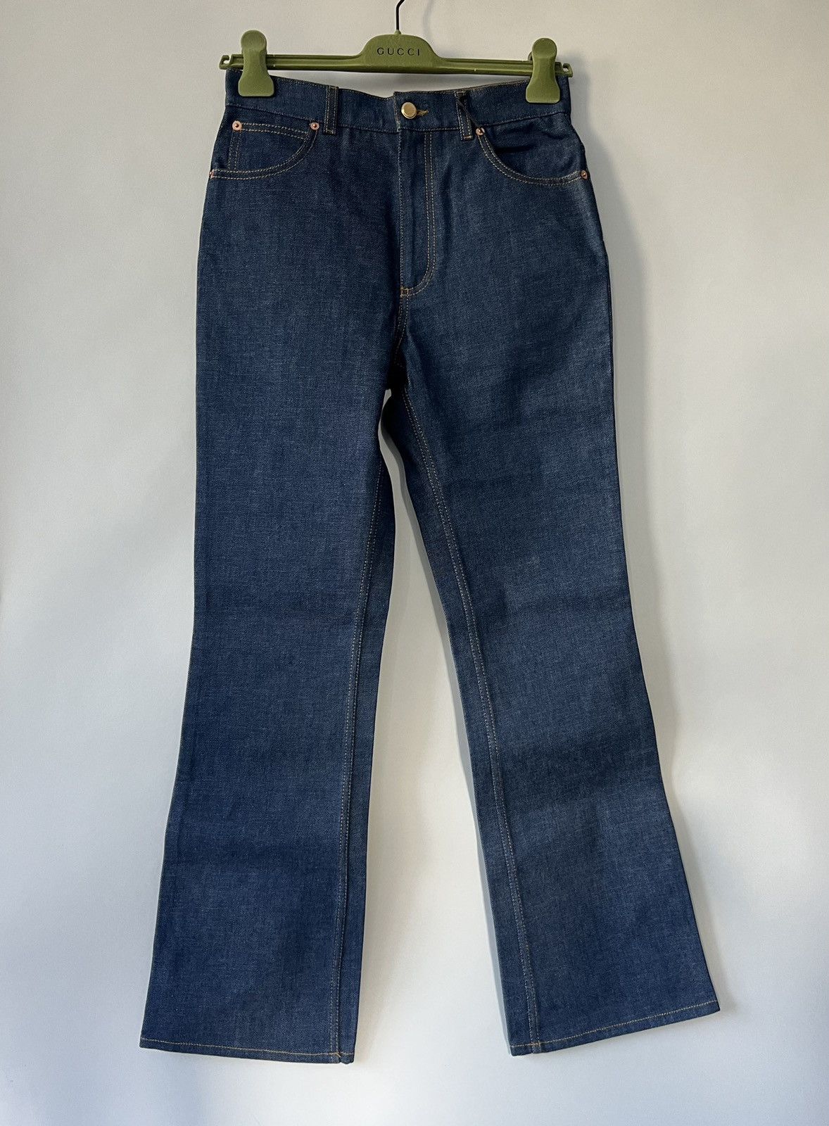 Gucci Gucci Logo Washed Denim Flare Pants Size US 32 / EU 48 - 7 Thumbnail