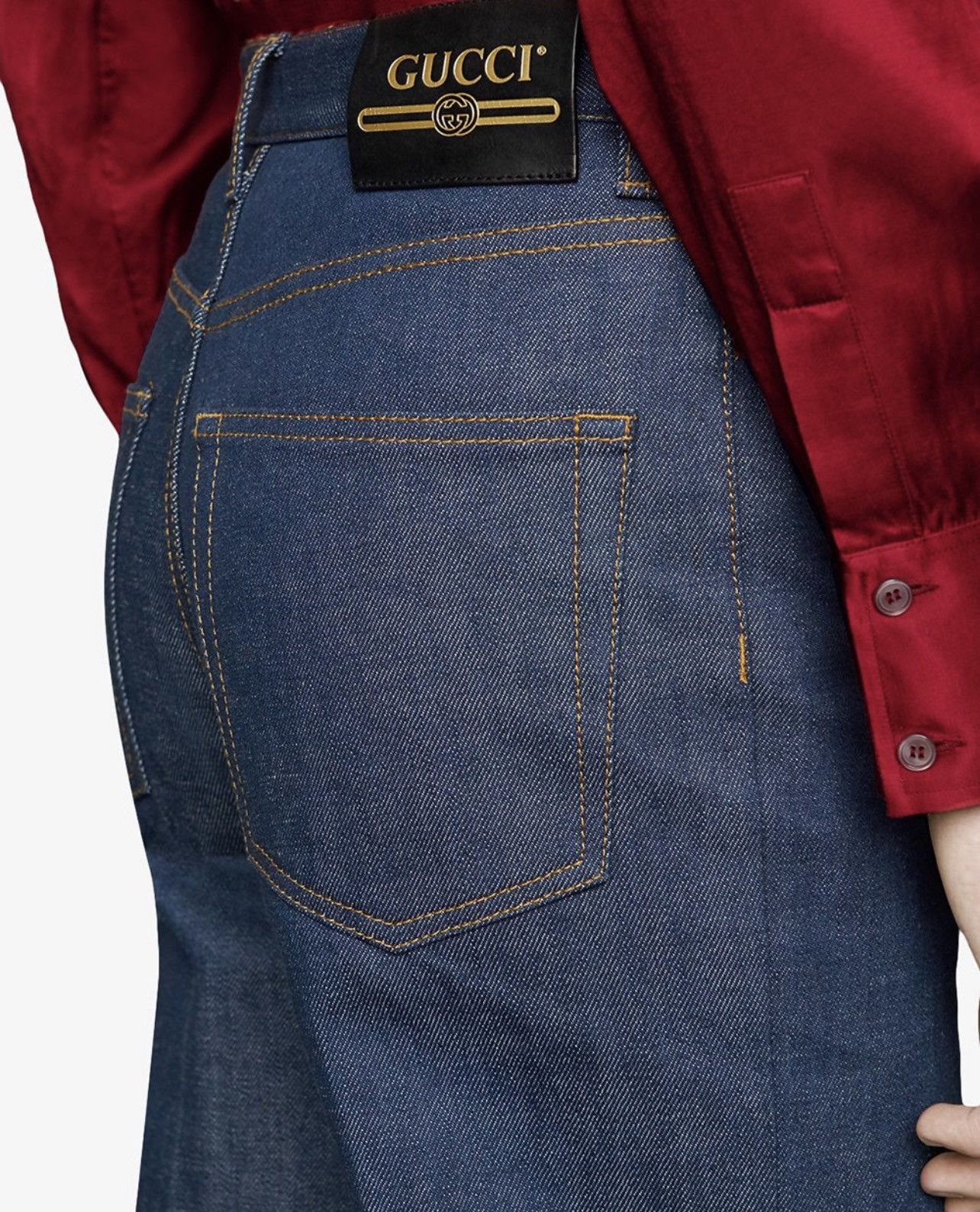 Gucci Gucci Logo Washed Denim Flare Pants Size US 32 / EU 48 - 5 Thumbnail