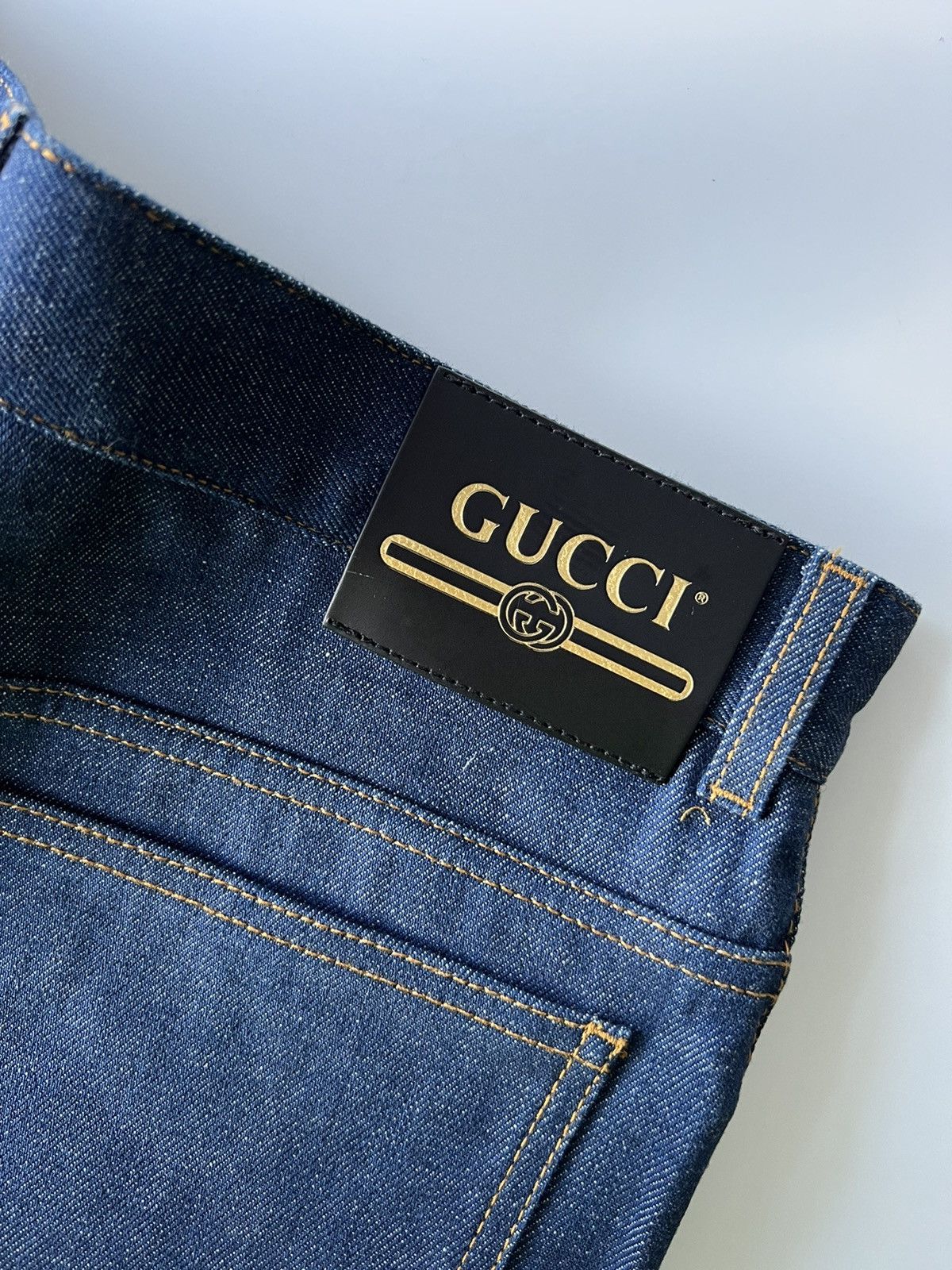 Gucci Gucci Logo Washed Denim Flare Pants Size US 32 / EU 48 - 9 Thumbnail