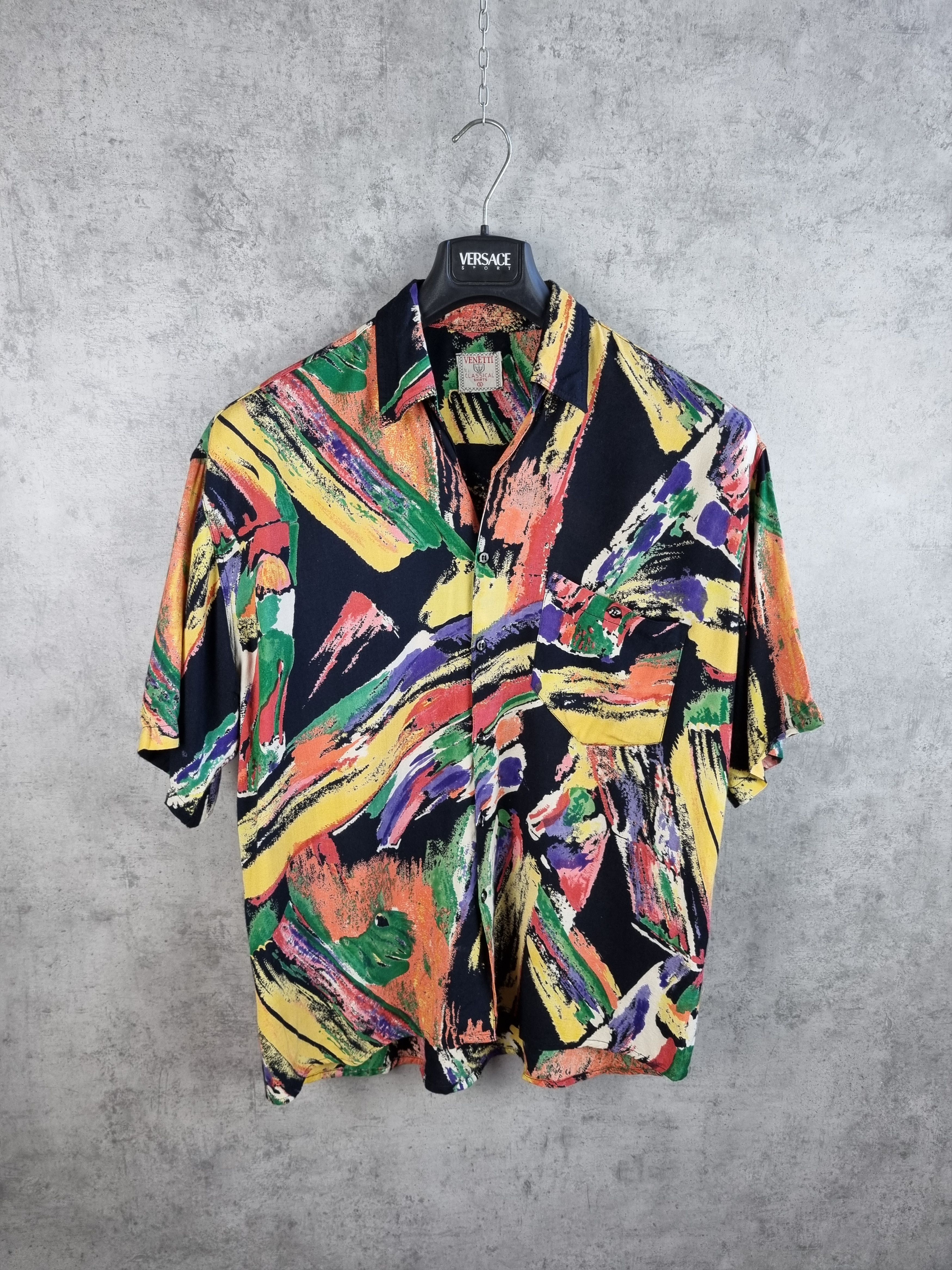 Archival Clothing × Avant Garde × Vintage 80s Viscose Abstract 