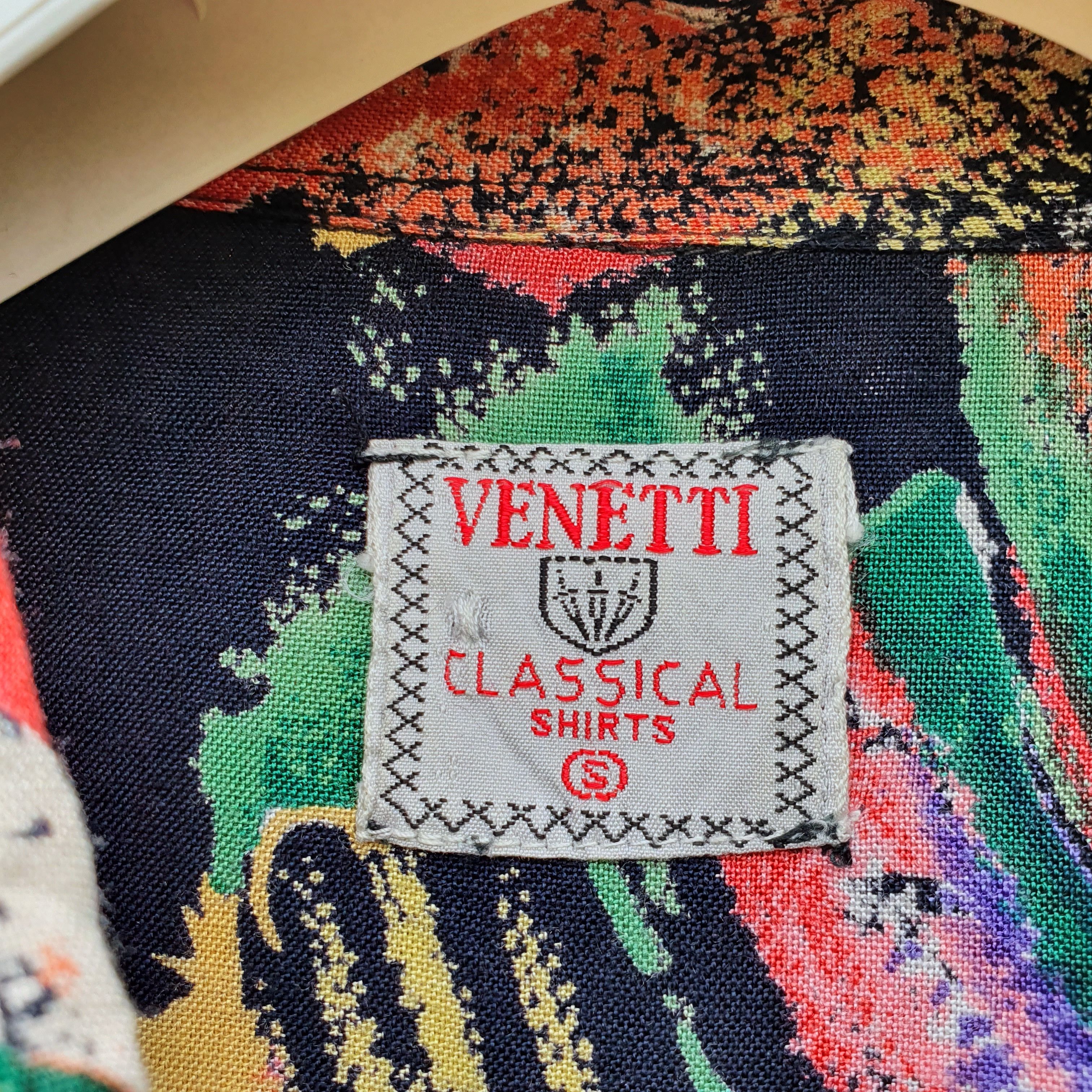 Vintage 80s Viscose Abstract Shirt DRIES VAN NOTEN style Size US M / EU 48-50 / 2 - 10 Thumbnail