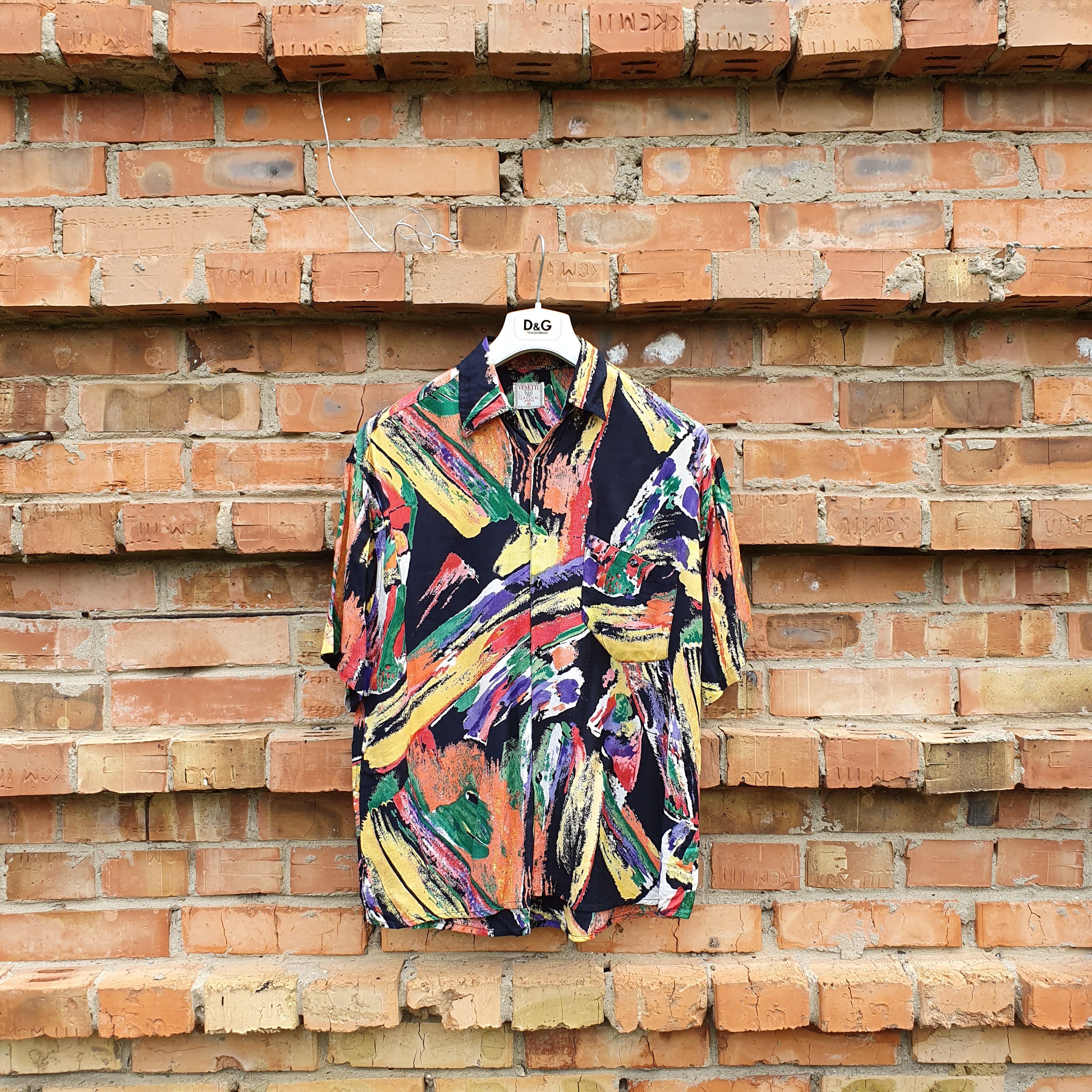 Archival Clothing × Avant Garde × Vintage 80s Viscose Abstract 