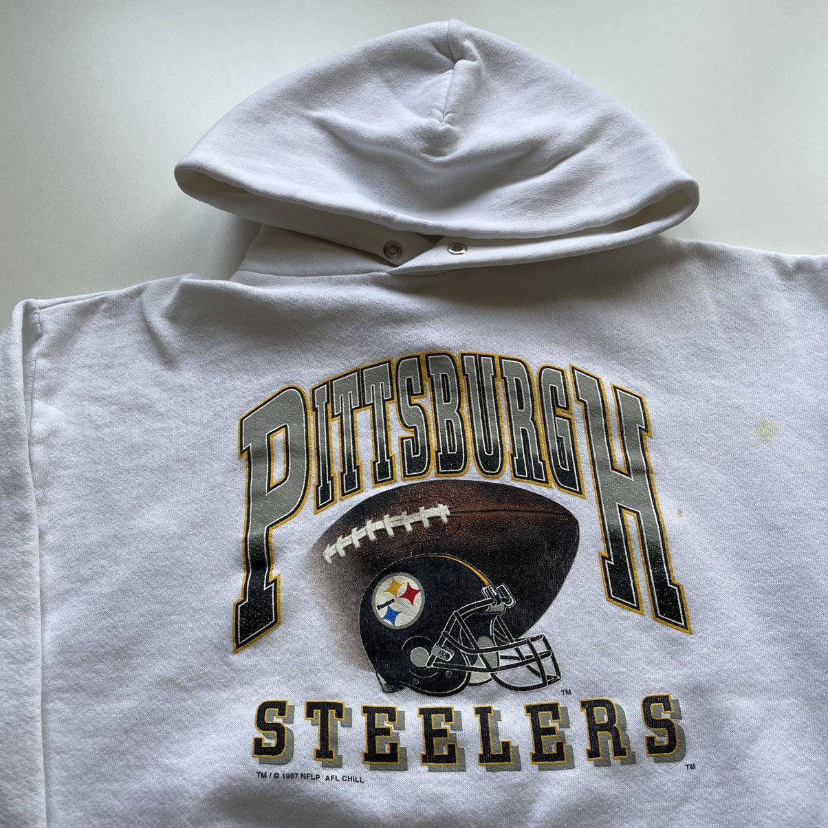 NFL Vintage 1990s Pittsburgh Steelers NFL Graphic Hoodie Small Size US S / EU 44-46 / 1 - 2 Thumbnail