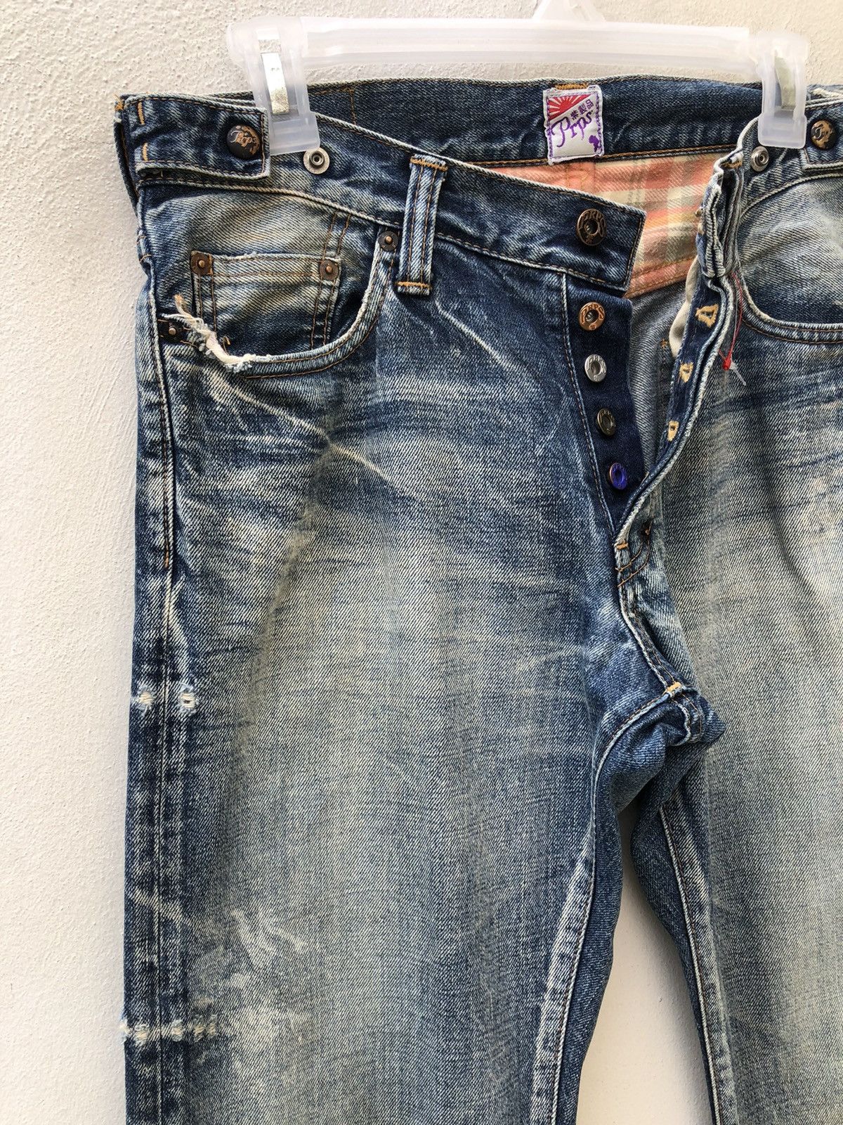 Prps Vintage PRPS Distressed Denim Painter Jeans Size US 30 / EU 46 - 7 Thumbnail
