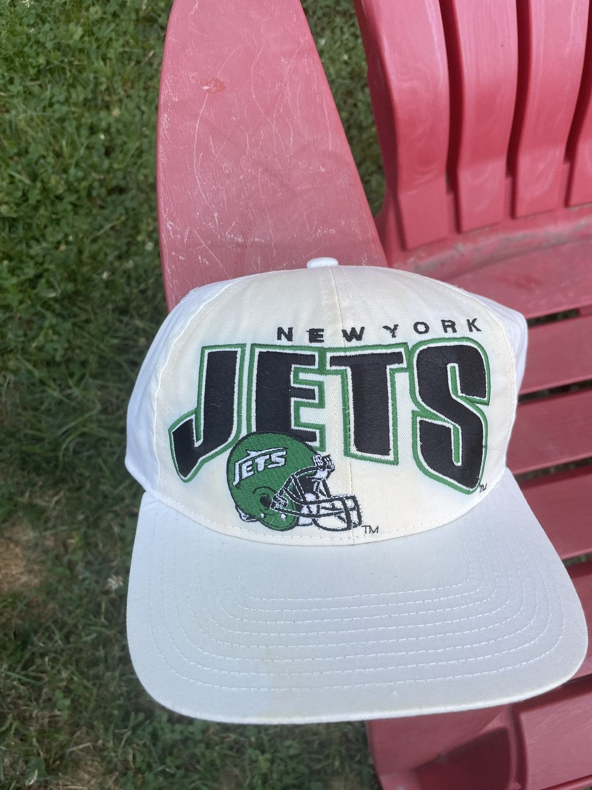 image of Nfl x Starter 90's New York Jets Starter Snapback in White, Men's