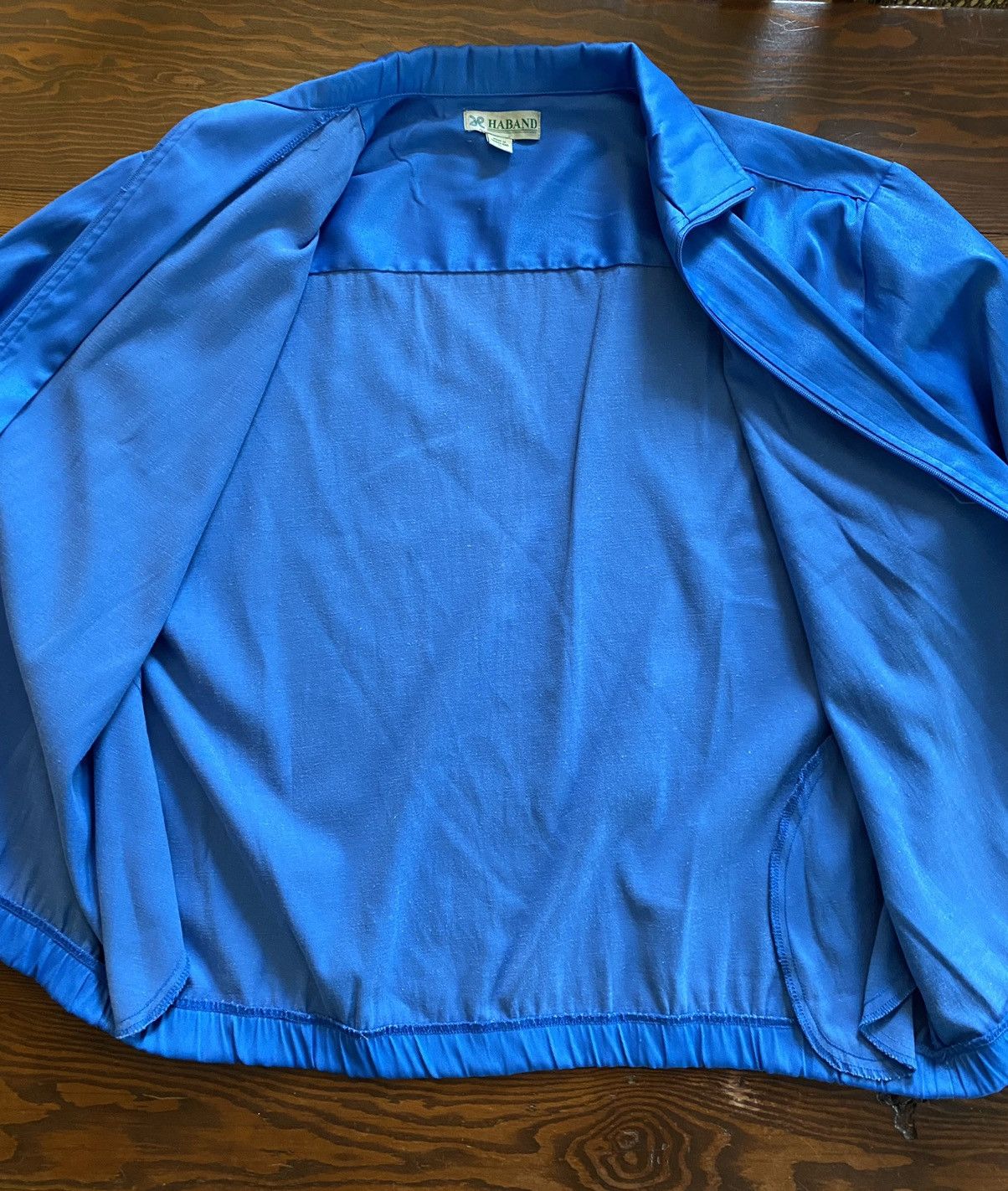 Haband Vintage 90’s Haband Blue Sateen Zip Up Light Jacket Size US L / EU 52-54 / 3 - 11 Thumbnail