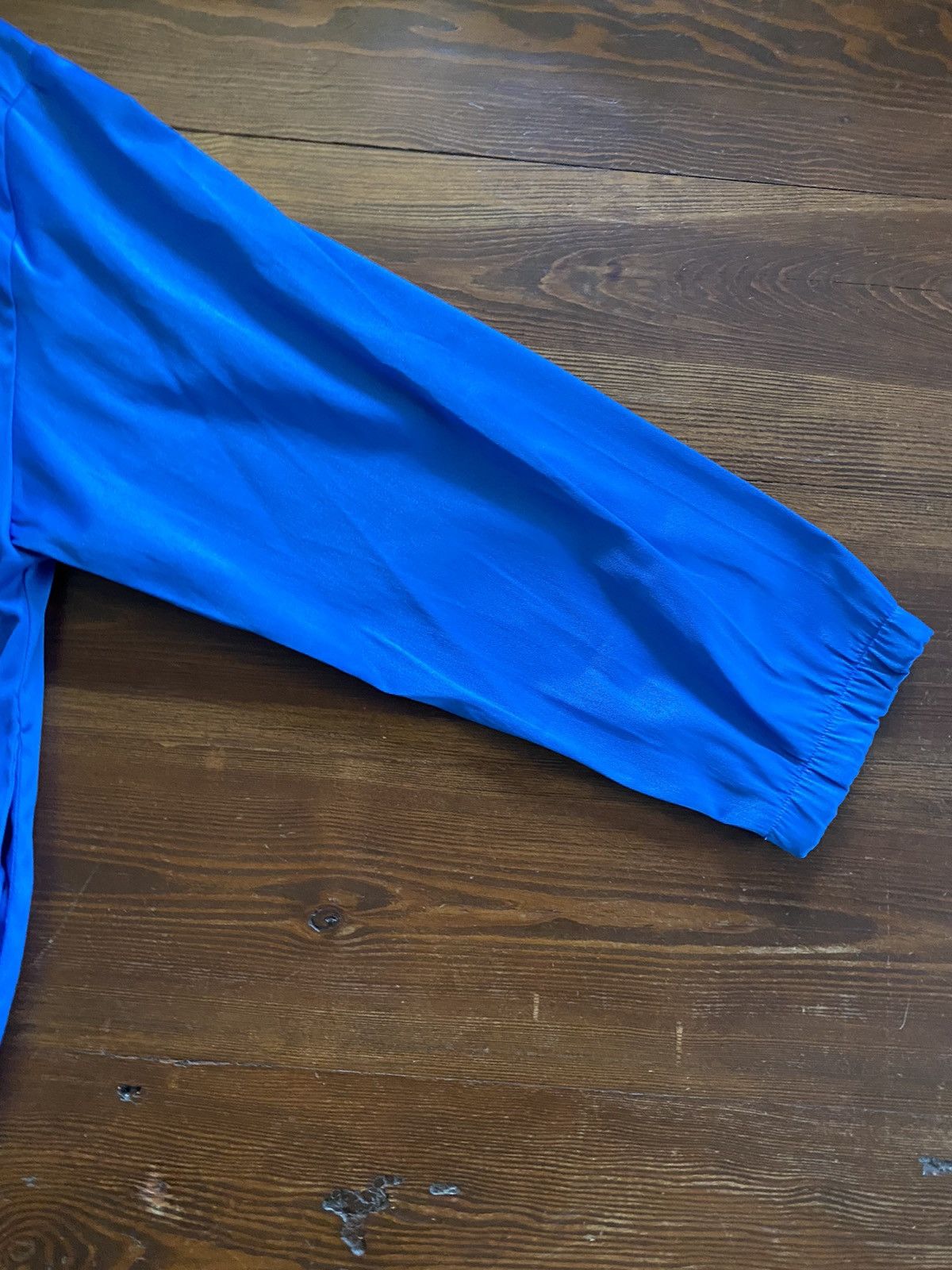 Haband Vintage 90’s Haband Blue Sateen Zip Up Light Jacket Size US L / EU 52-54 / 3 - 5 Thumbnail
