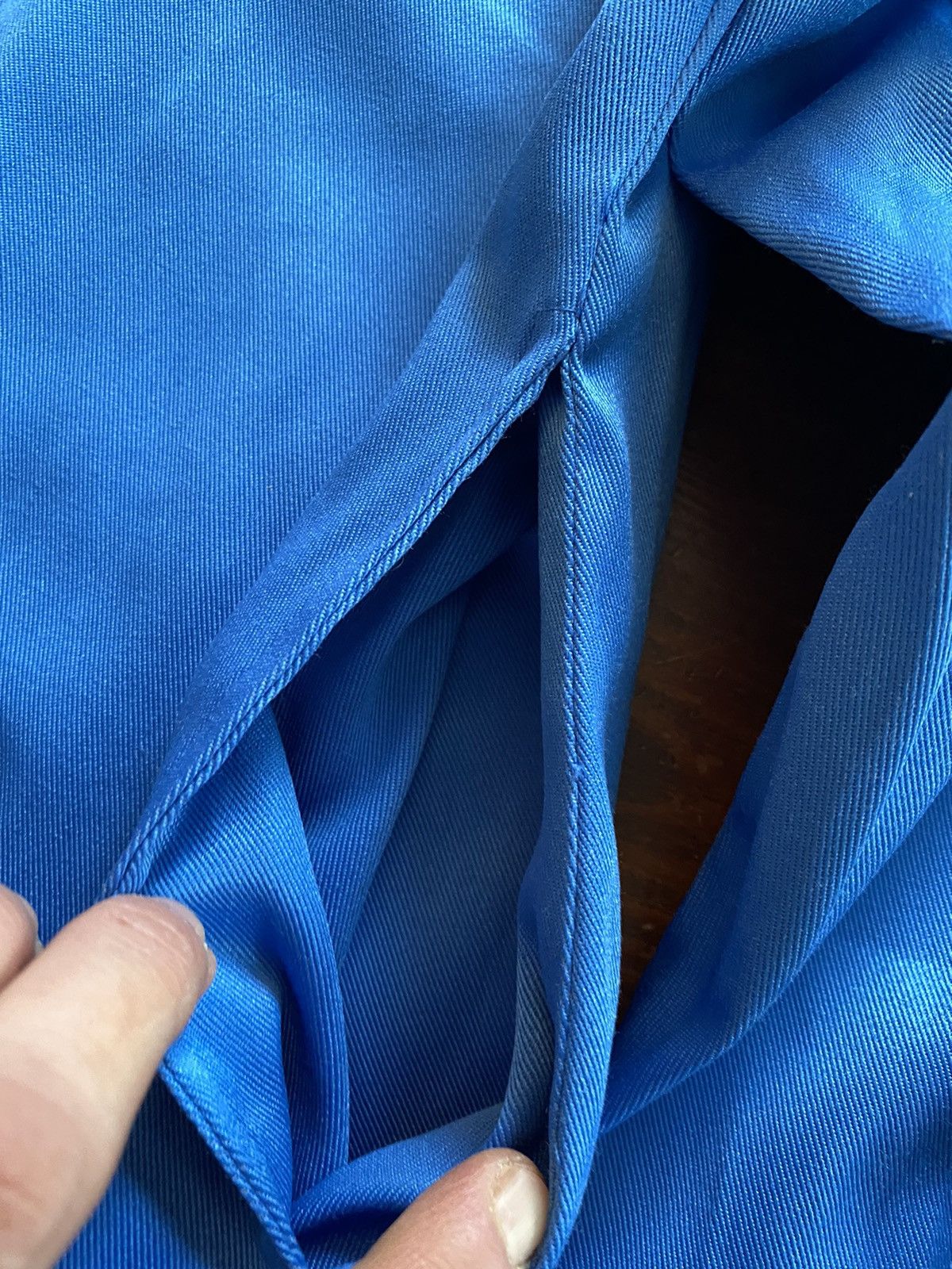 Haband Vintage 90’s Haband Blue Sateen Zip Up Light Jacket Size US L / EU 52-54 / 3 - 3 Thumbnail