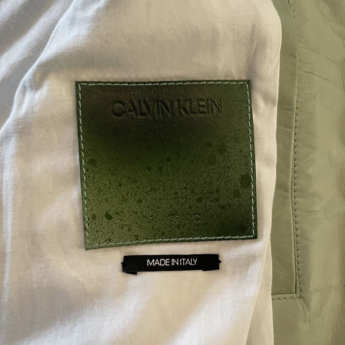 Calvin Klein 205W39NYC × Raf Simons RARE 1:1 CK Green Paint Splatter Bomber Jacket Size US S / EU 44-46 / 1 - 6 Thumbnail