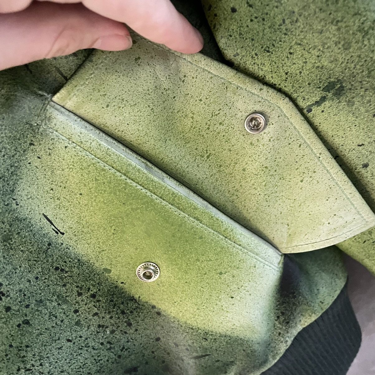 Calvin Klein 205W39NYC × Raf Simons RARE 1:1 CK Green Paint Splatter Bomber Jacket Size US S / EU 44-46 / 1 - 4 Thumbnail