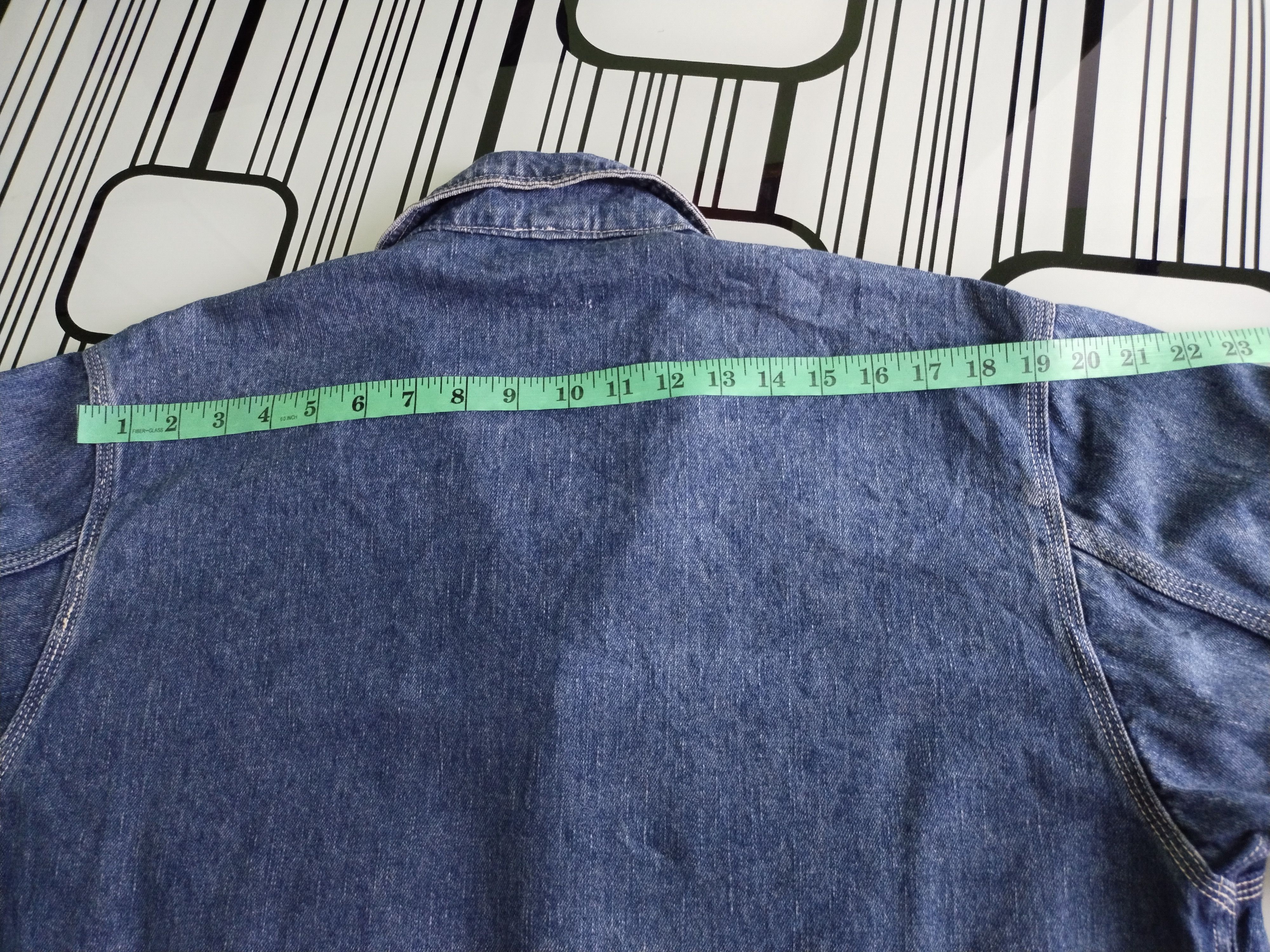 If Six Was Nine × Japanese Brand × Vintage 🔥VTG COLLINS DENIM HICKORY CHORE BUTTON JACKET Size US L / EU 52-54 / 3 - 11 Thumbnail