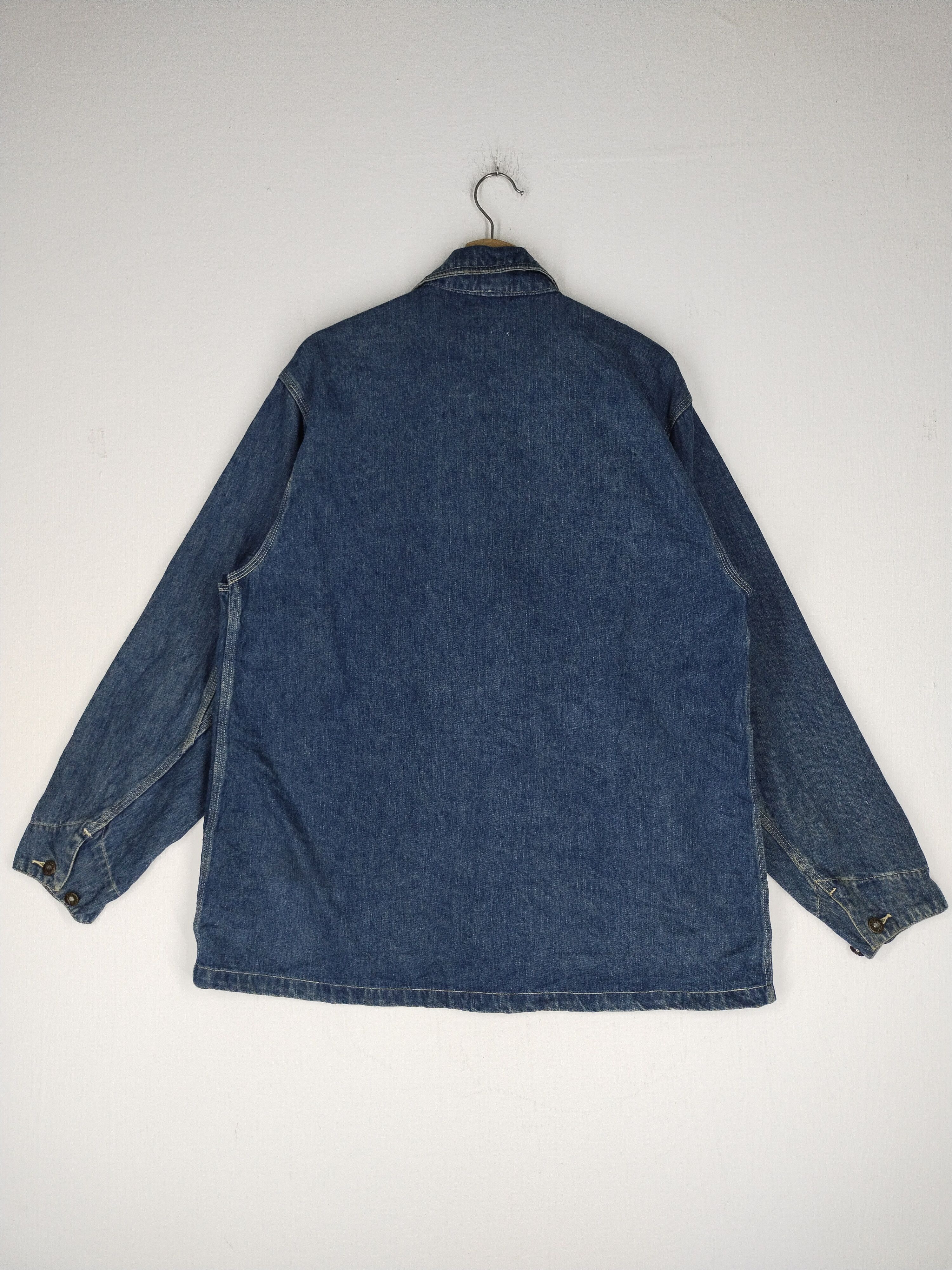 If Six Was Nine × Japanese Brand × Vintage 🔥VTG COLLINS DENIM HICKORY CHORE BUTTON JACKET Size US L / EU 52-54 / 3 - 6 Thumbnail