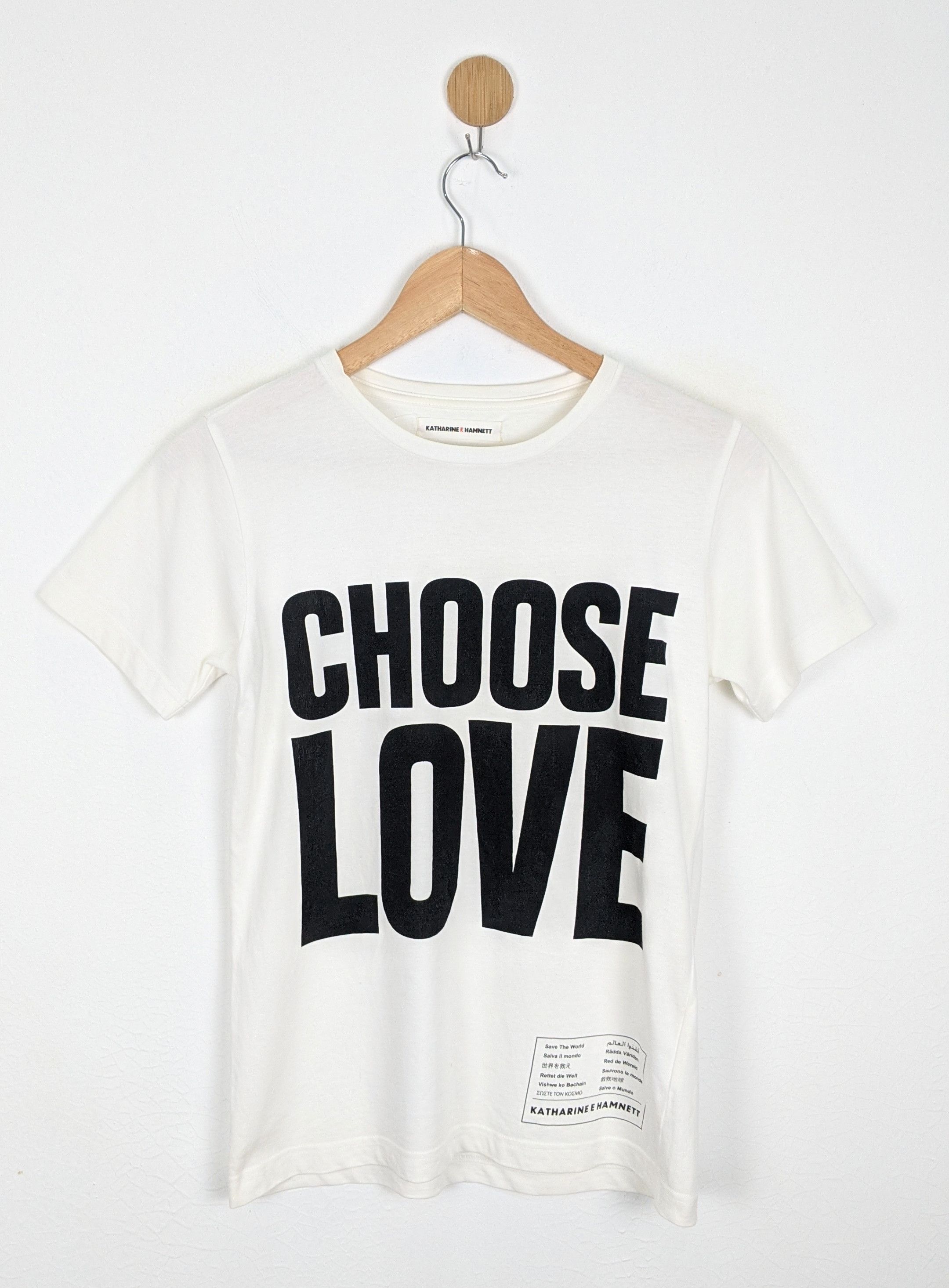 Katharine Hamnett London Katherine Hamnett Trainspotting Choose Love Shirt Size US S / EU 44-46 / 1 - 1 Thumbnail