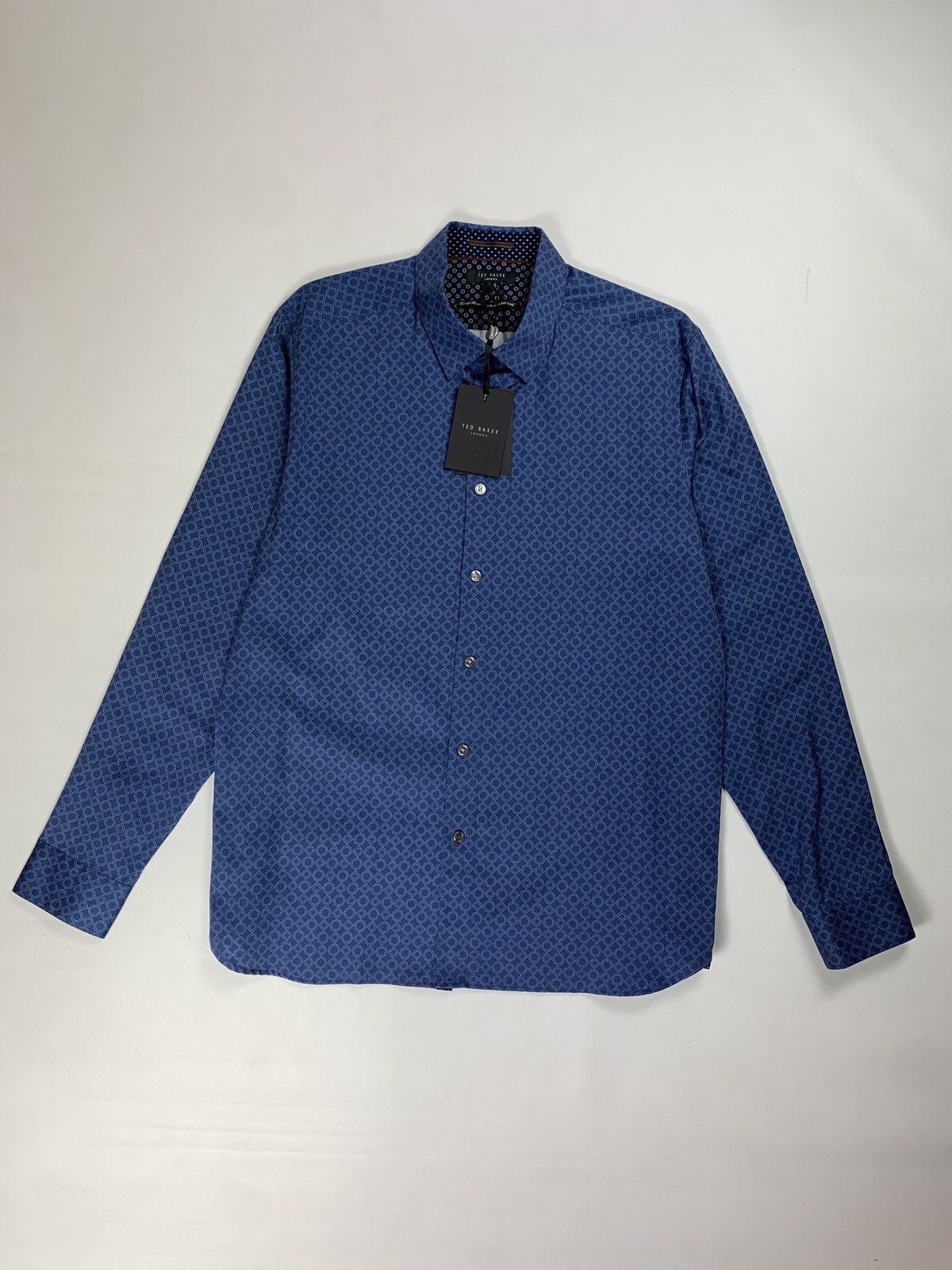 Ted Baker BNWT Ted Baker geometric pattern long sleeve shirt size 5 Size US XL / EU 56 / 4 - 1 Thumbnail