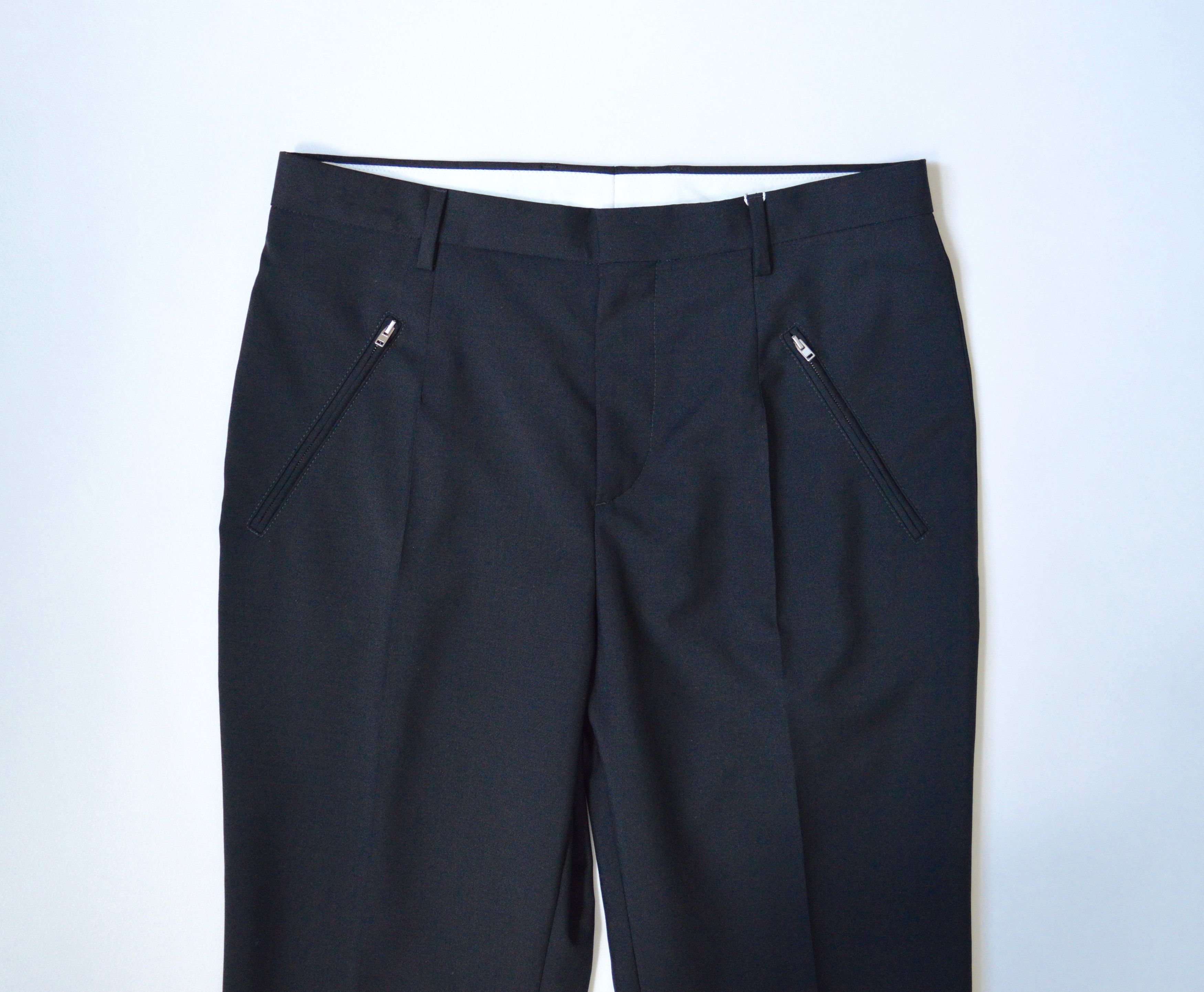 Maison Margiela S/S 20 Zip Pocket Wool Trousers Size US 30 / EU 46 - 2 Thumbnail