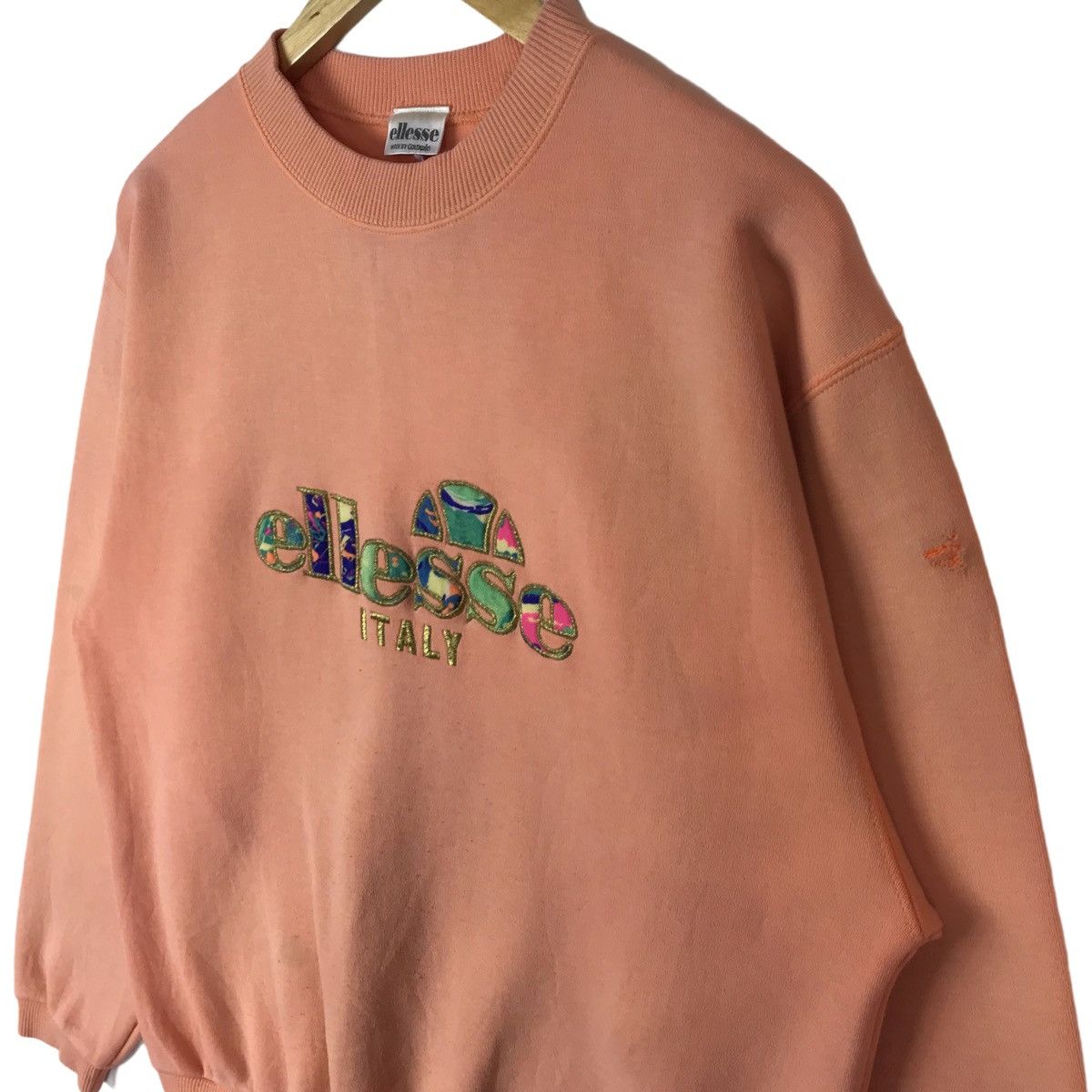 Ellesse × Goldwin Vintage 90s ELLESSE Italy Spell Out Embroidery Sweatshirt Size US L / EU 52-54 / 3 - 4 Thumbnail