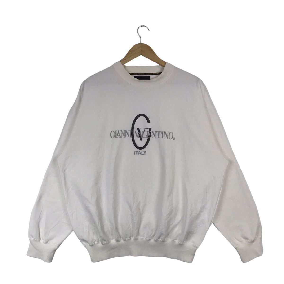 Gianni Valentino × Valentino Vintage Gianni Valentino Italy Logo Embroidery Sweatshirt Size US XL / EU 56 / 4 - 1 Thumbnail