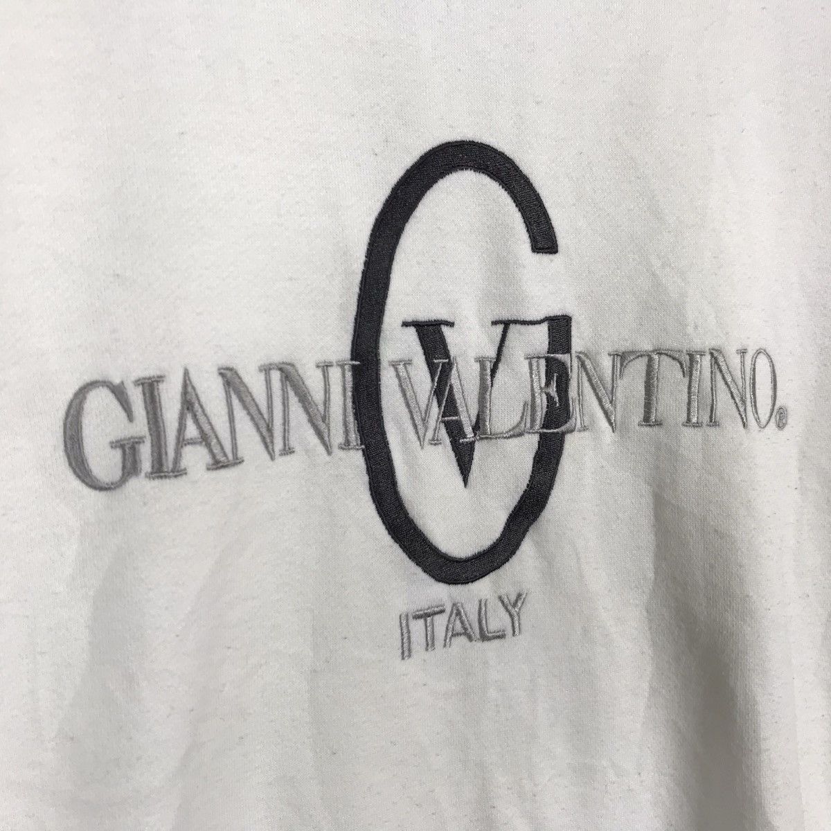 Gianni Valentino × Valentino Vintage Gianni Valentino Italy Logo Embroidery Sweatshirt Size US XL / EU 56 / 4 - 3 Thumbnail