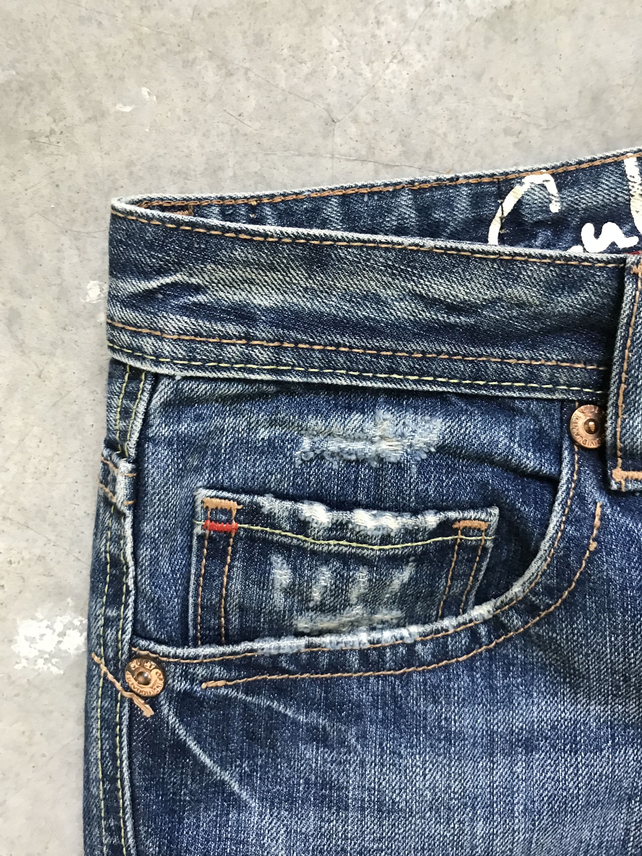 Cult Of Individuality D75 CULT OF INDIVIDUALITY Brutal Distressed Denim Size US 33 - 9 Thumbnail