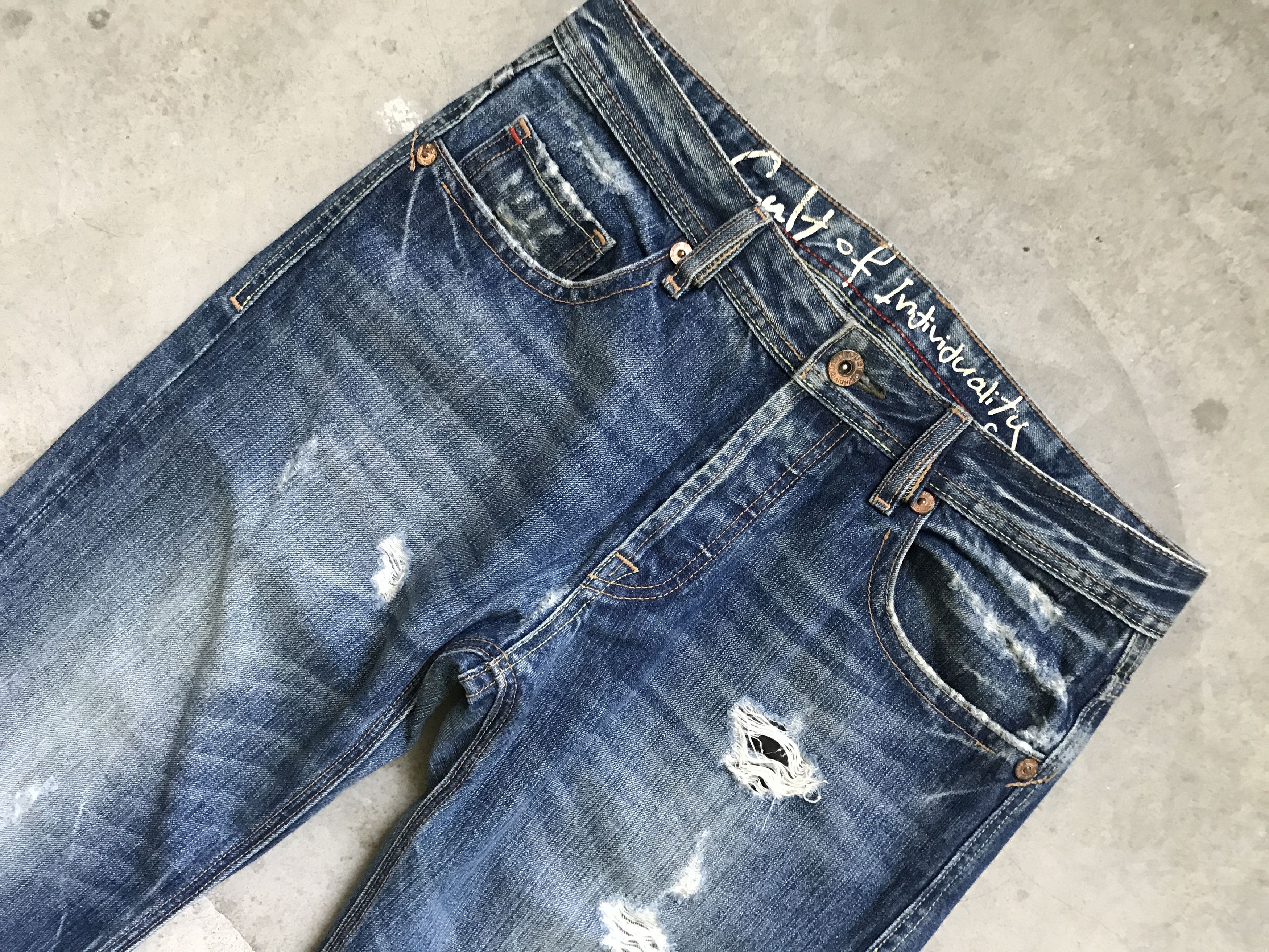 Cult Of Individuality D75 CULT OF INDIVIDUALITY Brutal Distressed Denim Size US 33 - 2 Thumbnail