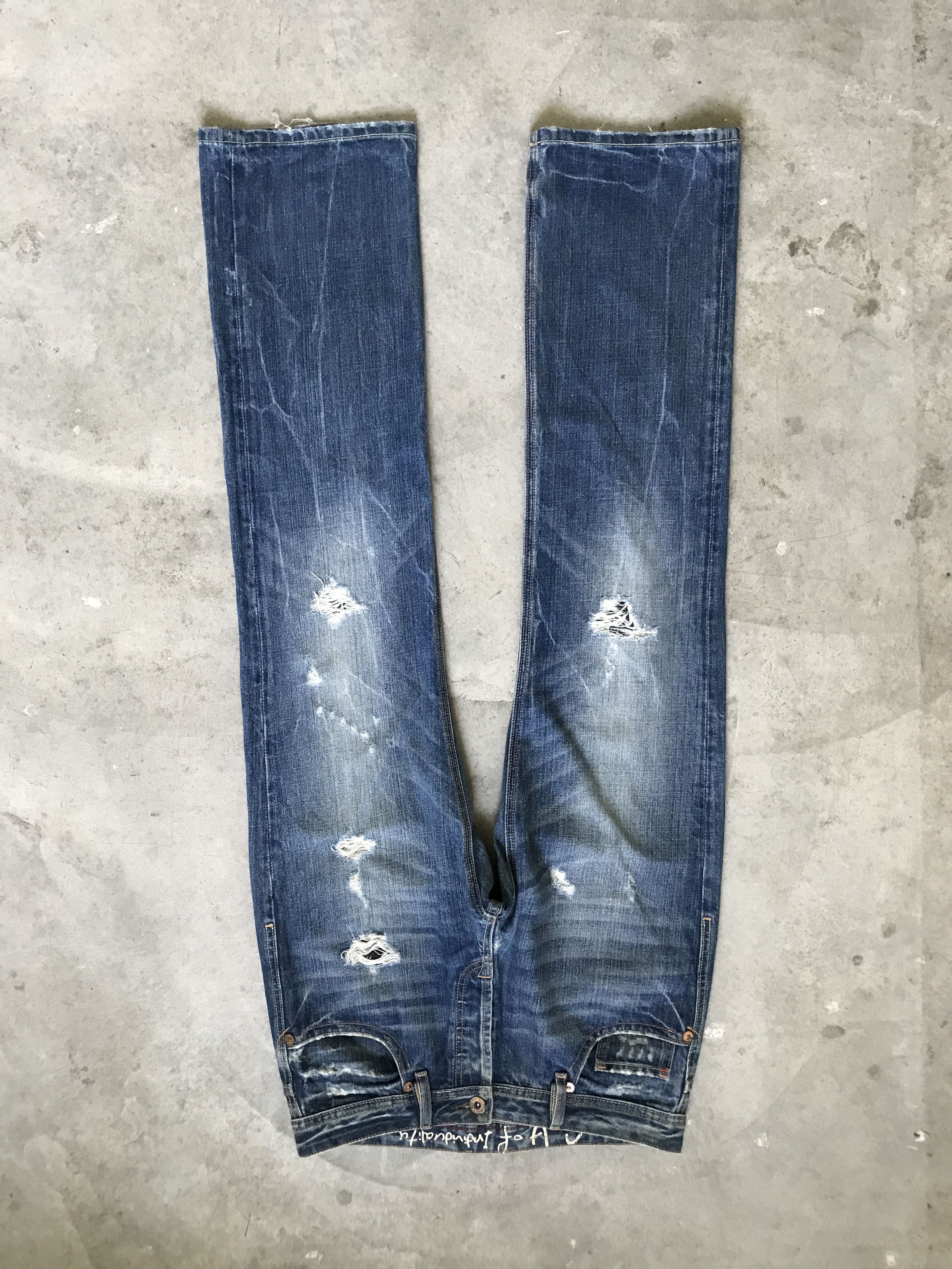 image of D75 Cult Of Individuality Brutal Distressed Denim, Men's (Size 33)