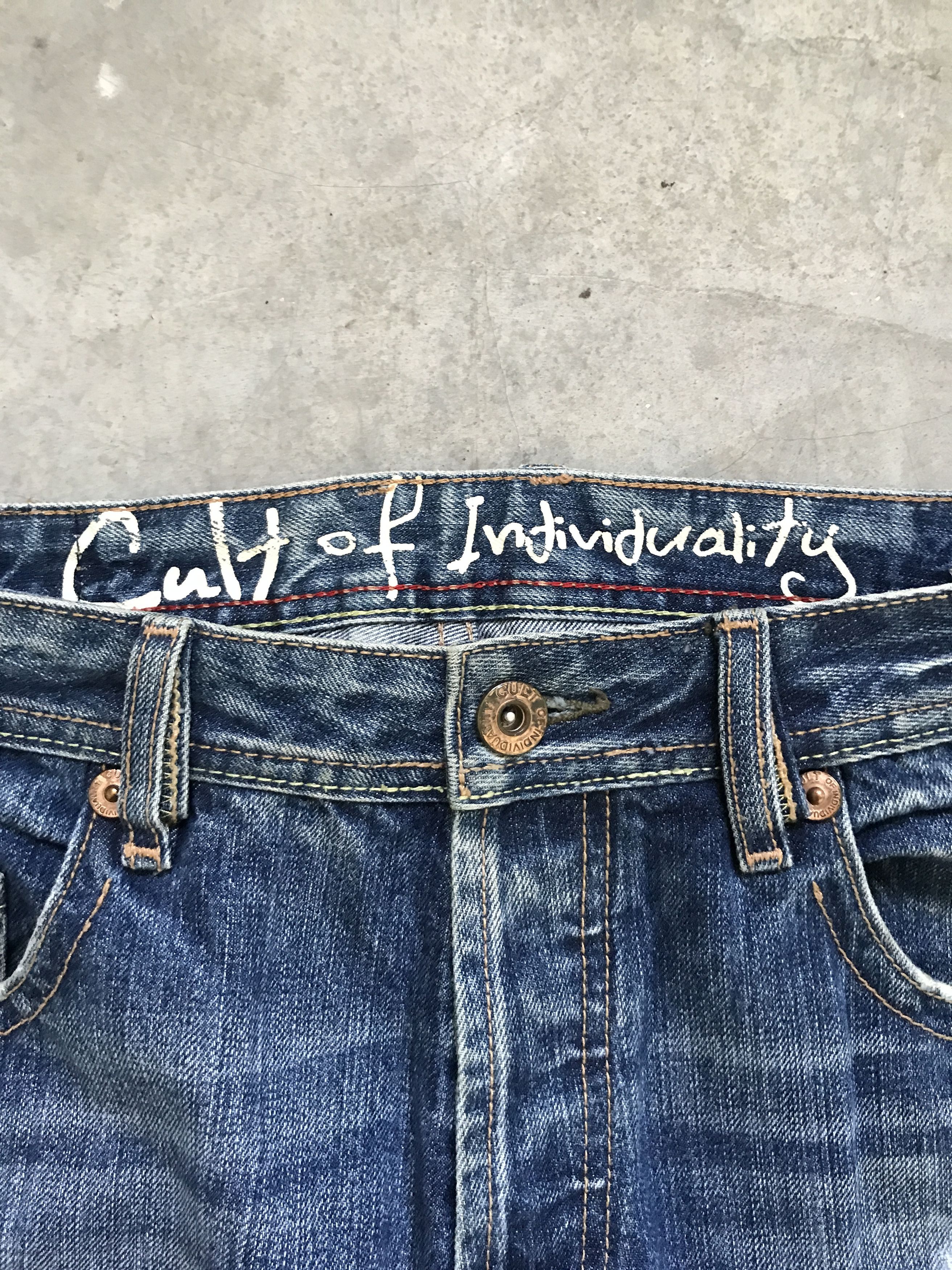 Cult Of Individuality D75 CULT OF INDIVIDUALITY Brutal Distressed Denim Size US 33 - 11 Thumbnail