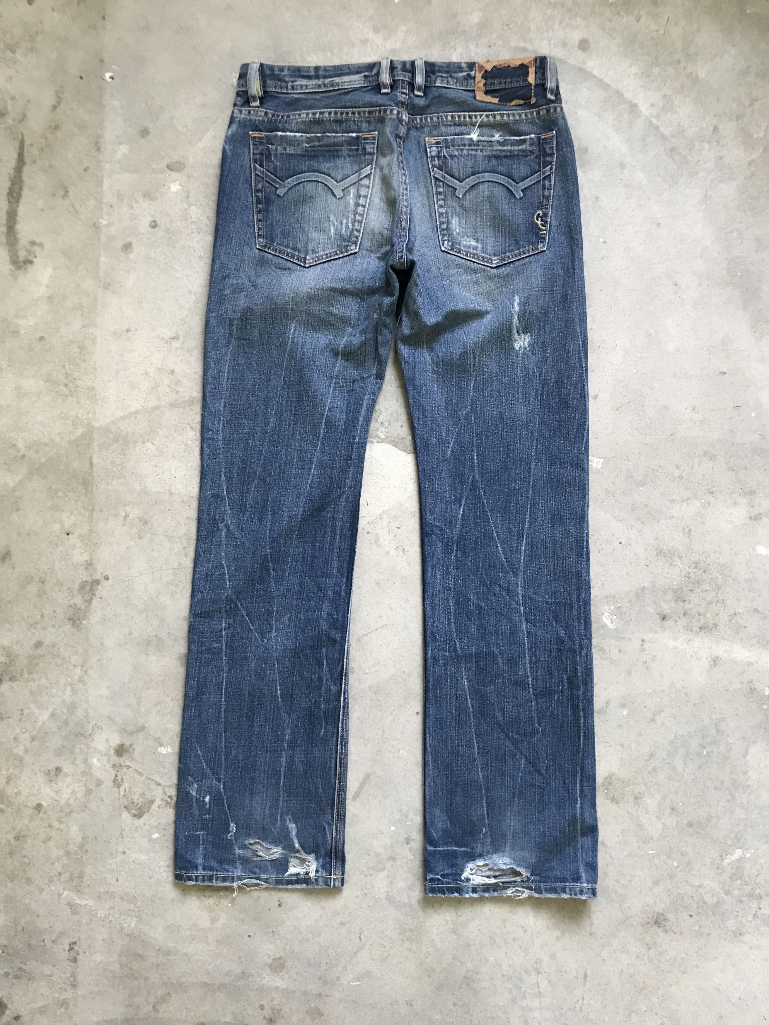 Cult Of Individuality D75 CULT OF INDIVIDUALITY Brutal Distressed Denim Size US 33 - 14 Thumbnail