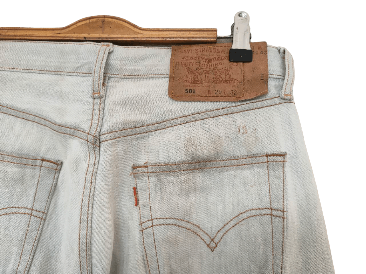 Levi's 90s Vintage Levis 501 Worn Denim Size US 29 - 6 Thumbnail