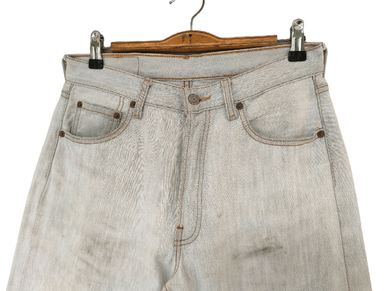 Levi's 90s Vintage Levis 501 Worn Denim Size US 29 - 3 Thumbnail