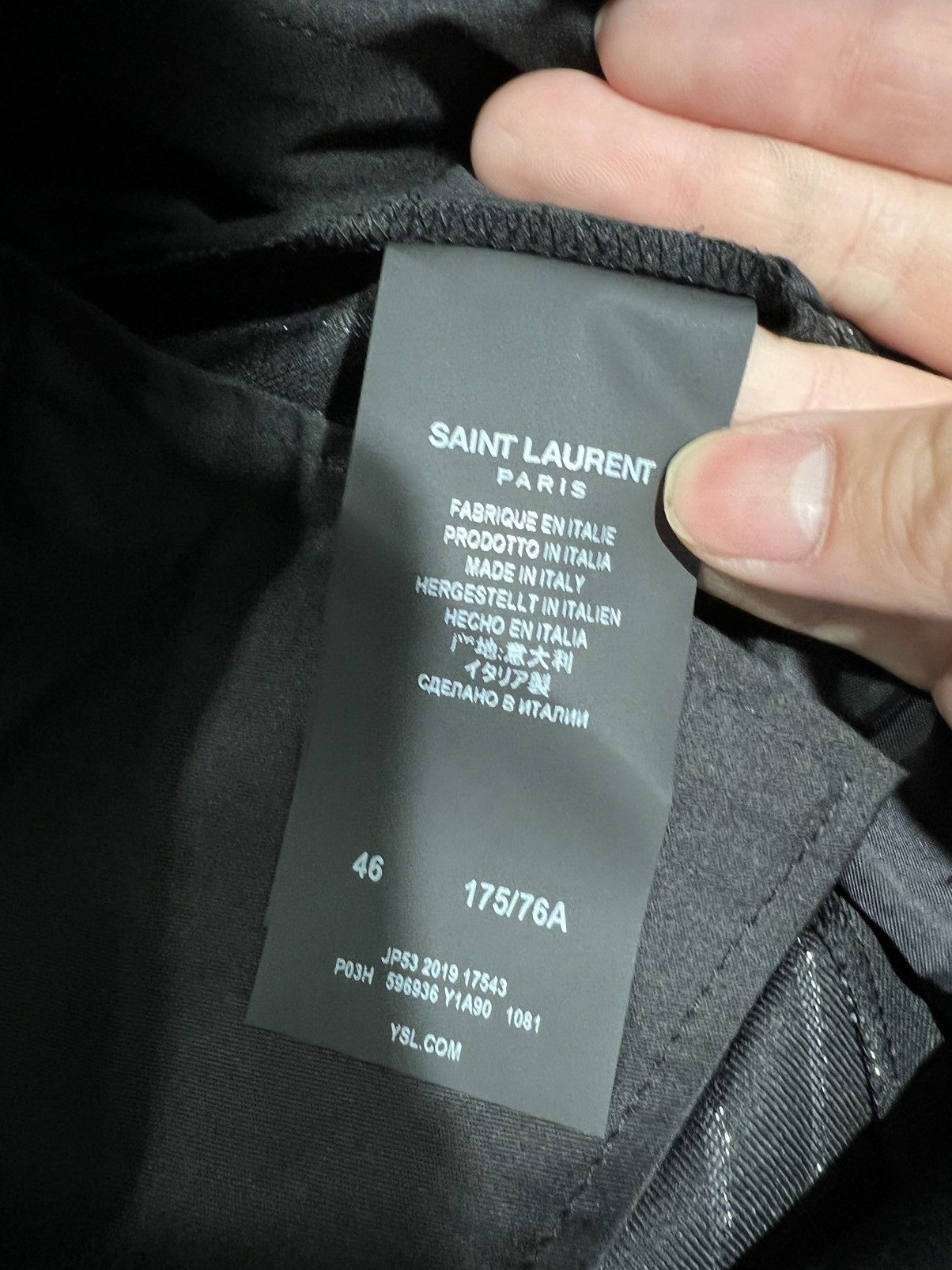Saint Laurent Paris SS20 Lamé Tennis Stripe Single Pleated Tailor Pants Sz46 Size 46S - 4 Thumbnail