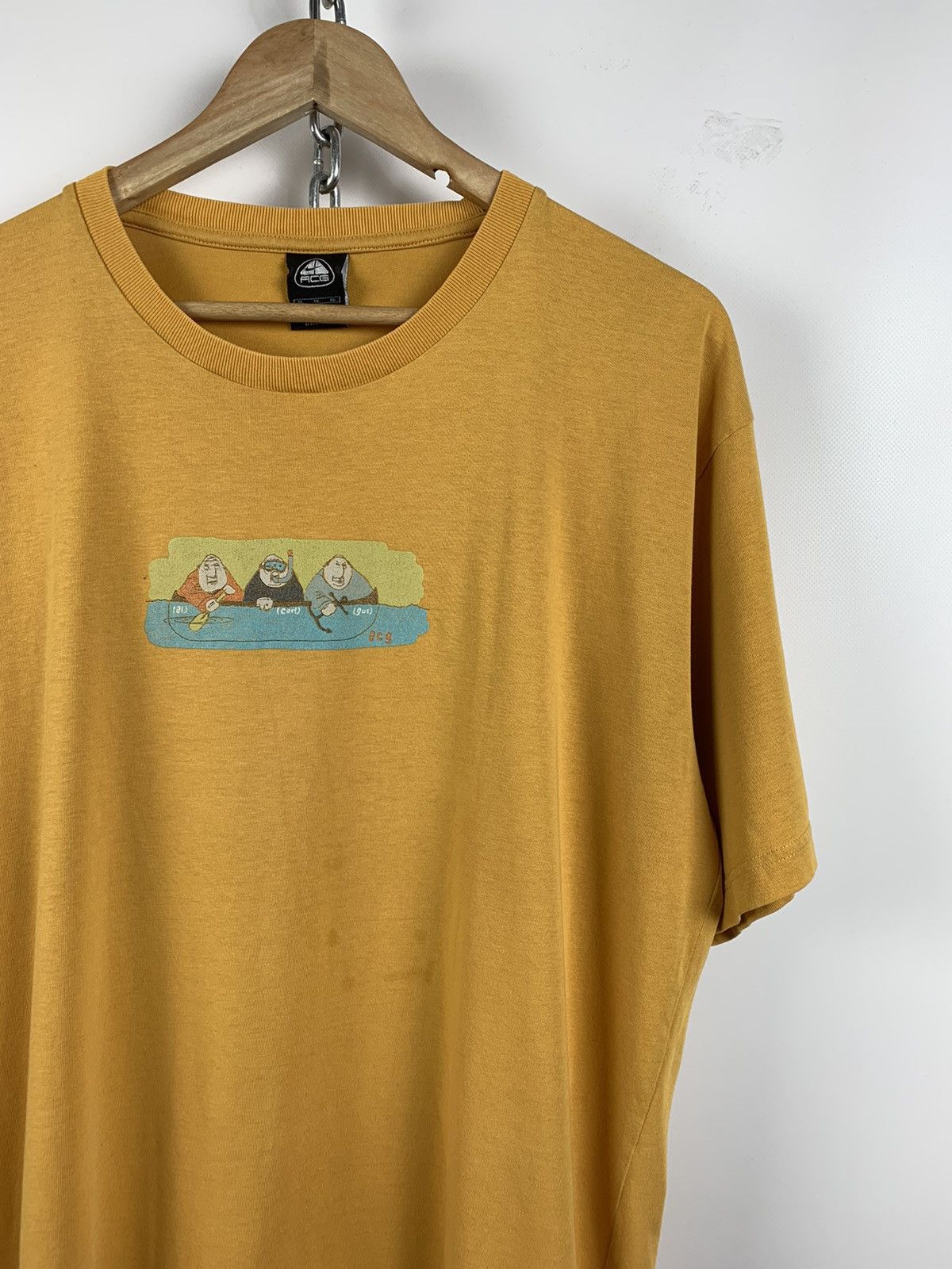 Nike 90s Vintage Nike ACG Fishing Boat Yellow T-Shirt