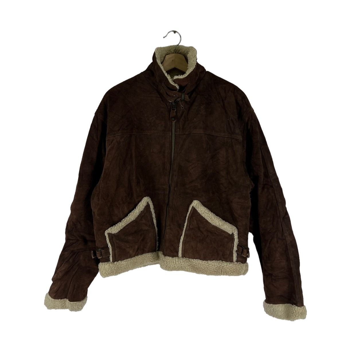 Genuine Leather VINTAGE GENUINE LEATHER JACKET MINK FUR LINING RACER WEAR Size US L / EU 52-54 / 3 - 10 Thumbnail