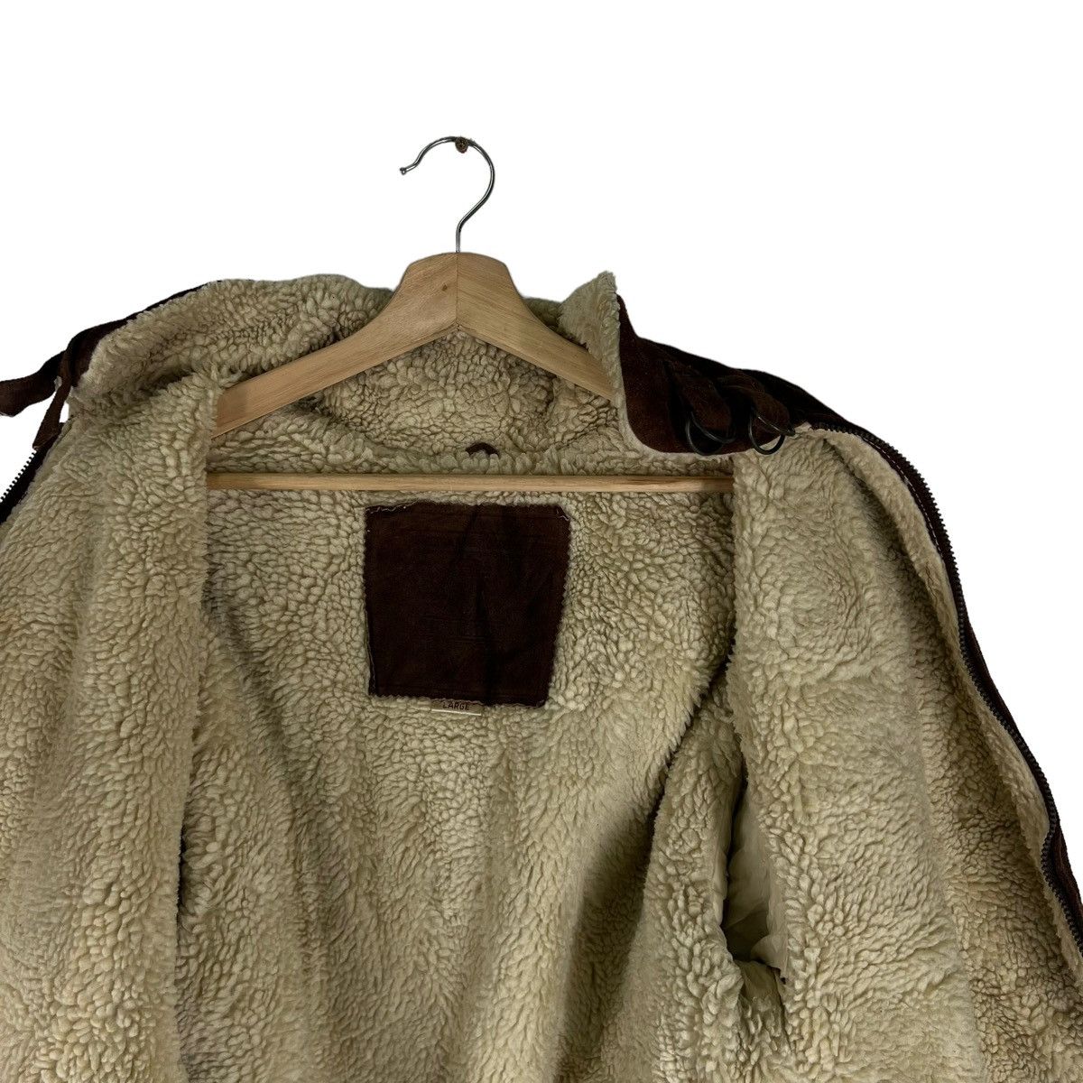 Genuine Leather VINTAGE GENUINE LEATHER JACKET MINK FUR LINING RACER WEAR Size US L / EU 52-54 / 3 - 12 Thumbnail