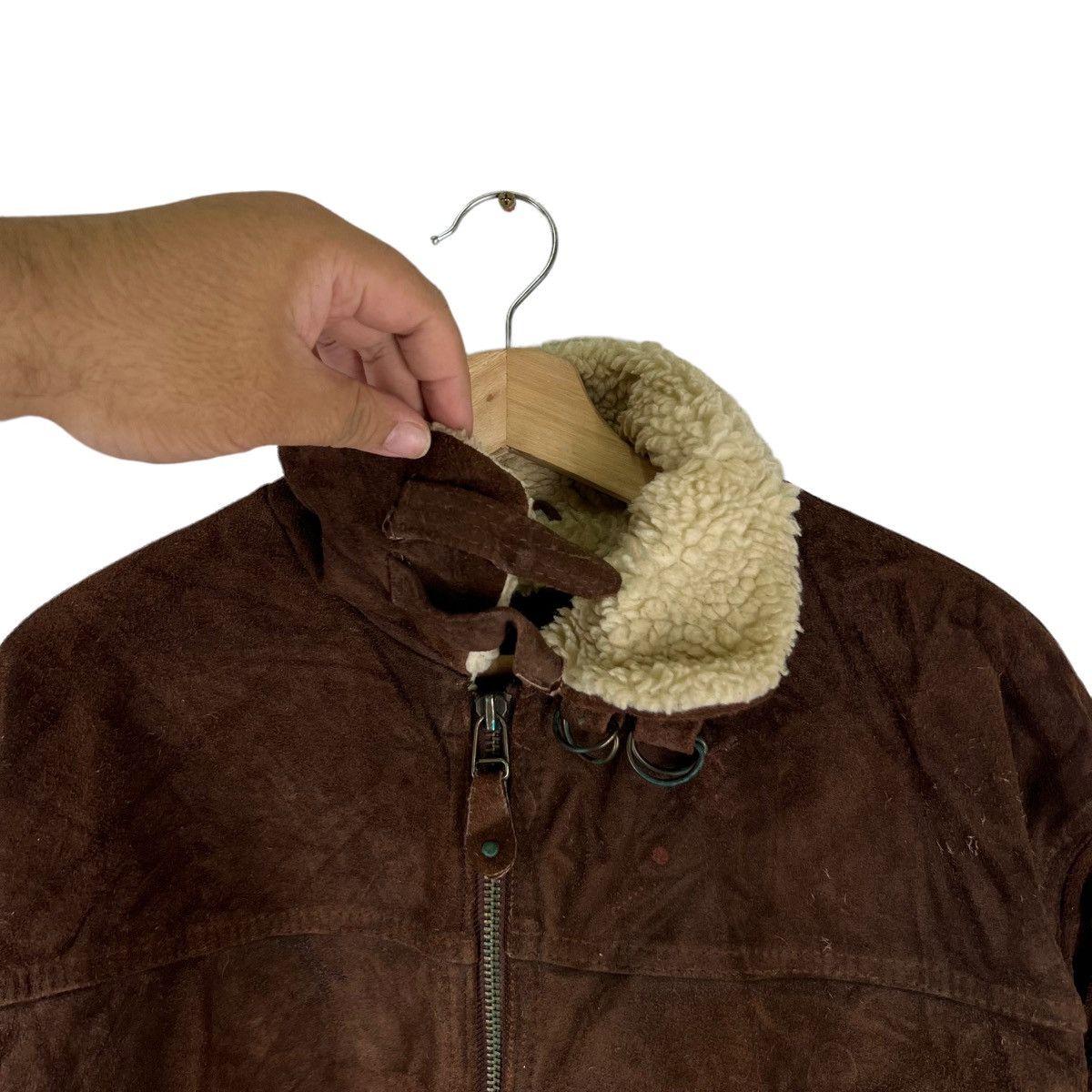 Genuine Leather VINTAGE GENUINE LEATHER JACKET MINK FUR LINING RACER WEAR Size US L / EU 52-54 / 3 - 8 Thumbnail