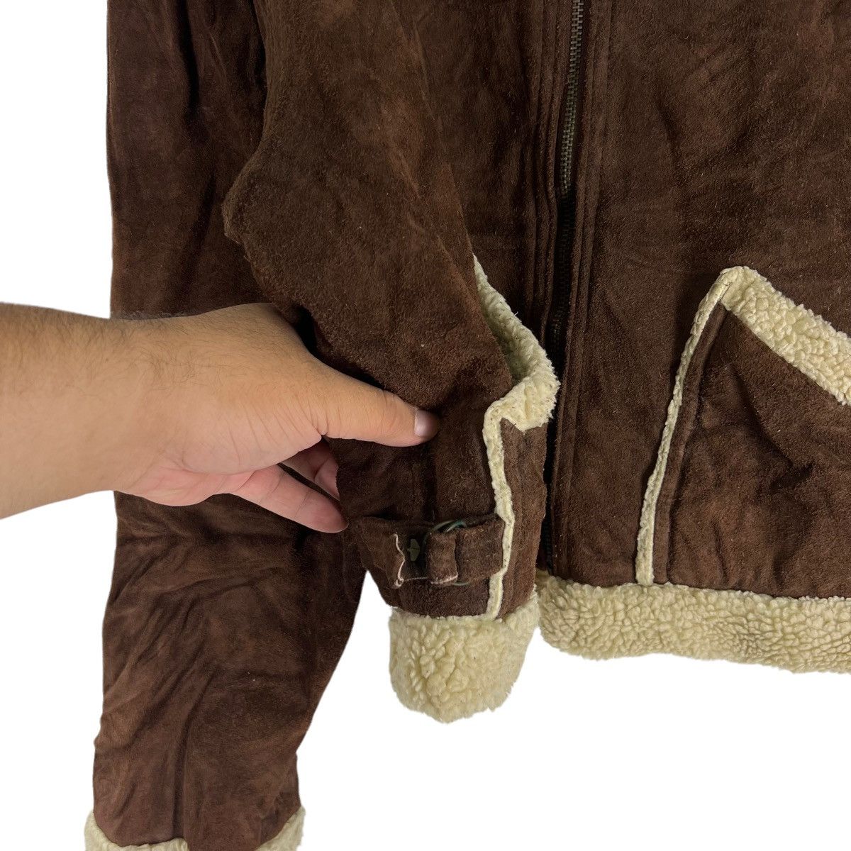 Genuine Leather VINTAGE GENUINE LEATHER JACKET MINK FUR LINING RACER WEAR Size US L / EU 52-54 / 3 - 3 Thumbnail