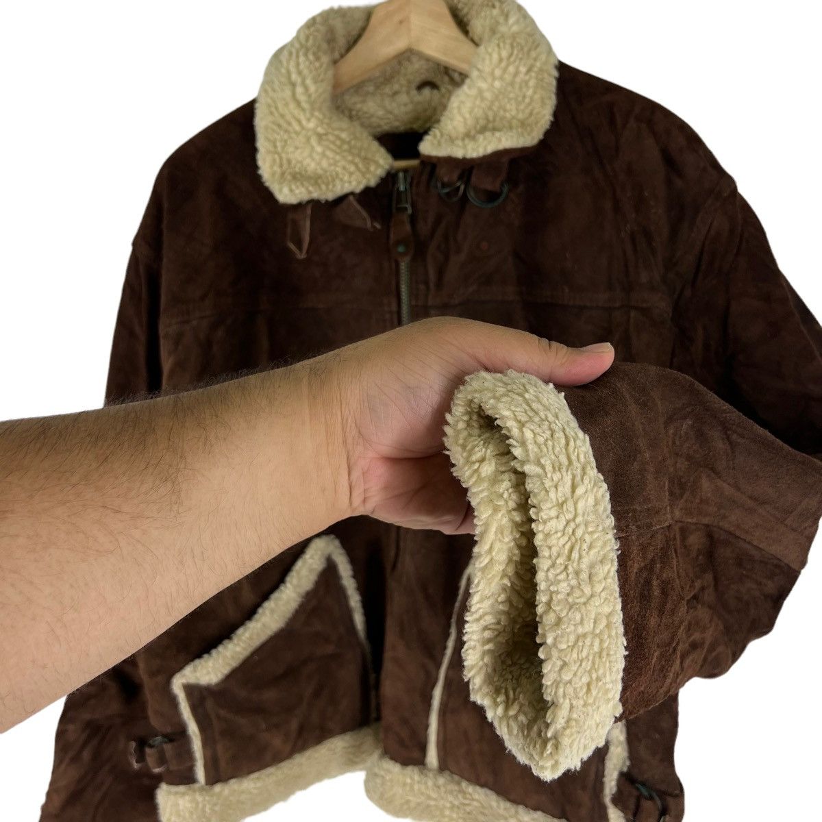 Genuine Leather VINTAGE GENUINE LEATHER JACKET MINK FUR LINING RACER WEAR Size US L / EU 52-54 / 3 - 7 Thumbnail