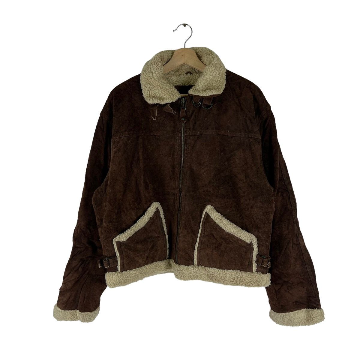 Genuine Leather VINTAGE GENUINE LEATHER JACKET MINK FUR LINING RACER WEAR Size US L / EU 52-54 / 3 - 1 Thumbnail