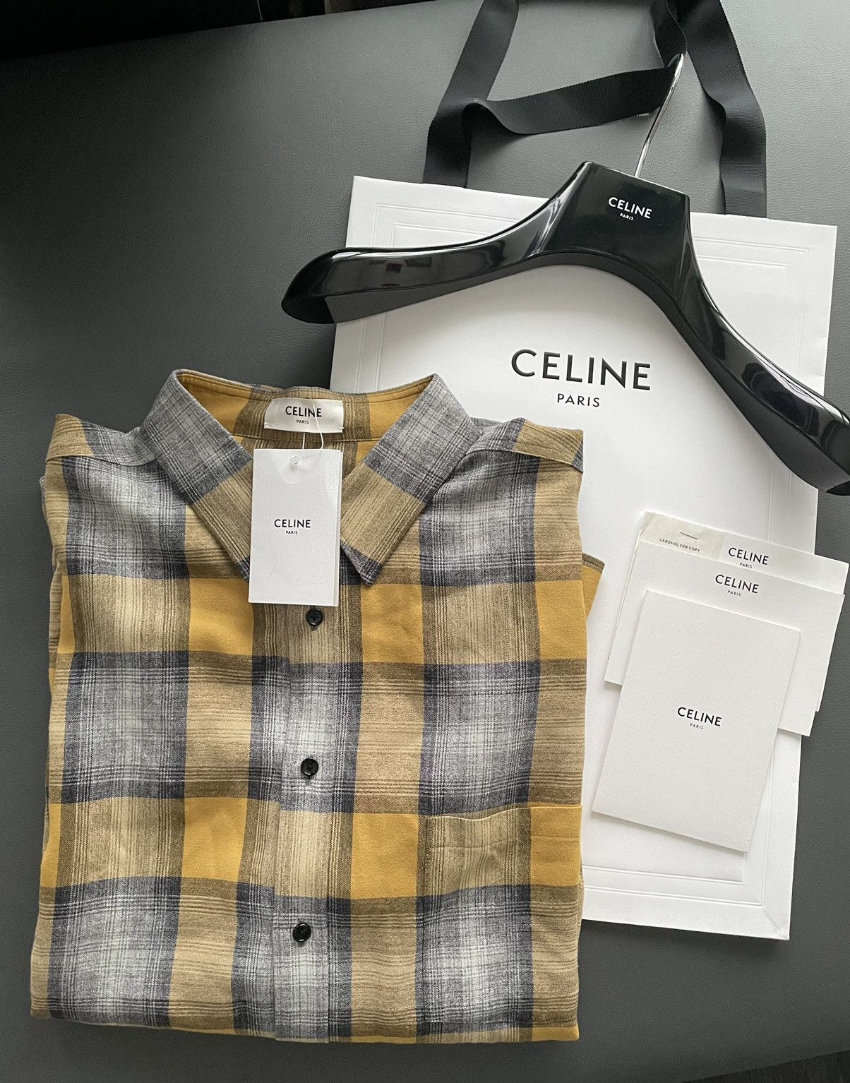 Celine × Hedi Slimane Rare Brand NEW Dancing Kid Super SS21 Runway Flannel Shirt Size US L / EU 52-54 / 3 - 3 Thumbnail