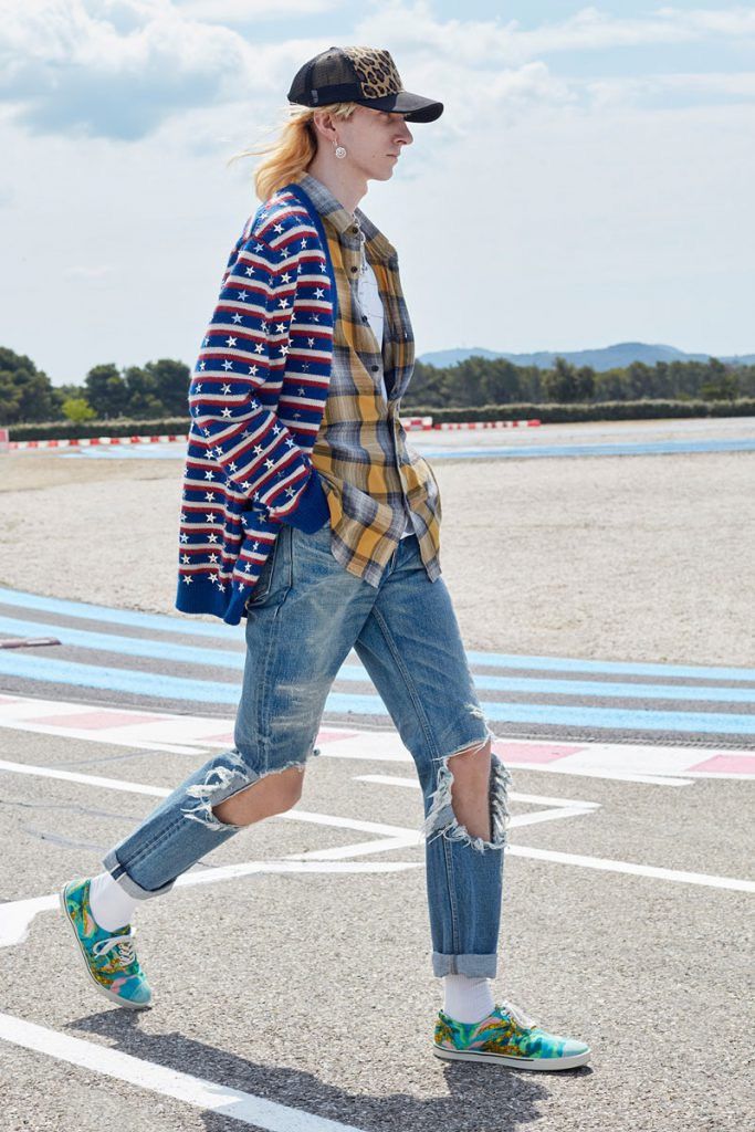 Celine × Hedi Slimane Rare Brand NEW Dancing Kid Super SS21 Runway Flannel Shirt Size US L / EU 52-54 / 3 - 1 Thumbnail