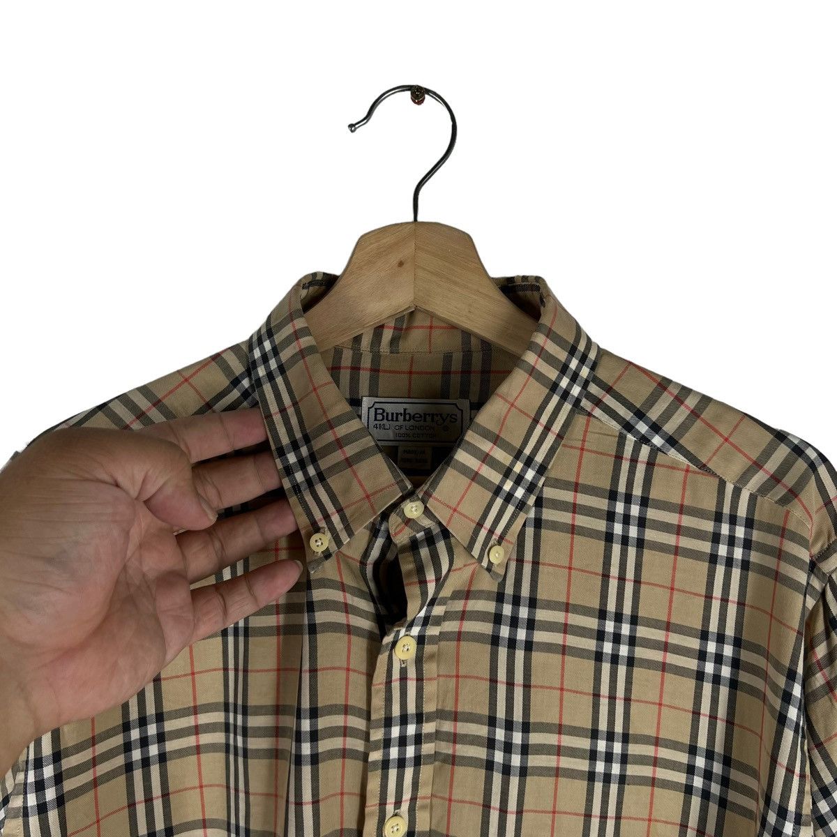 Burberry VINTAGE BURBERRYS SHIRTS BUTTON UPS NOVA CHECK Size US L / EU 52-54 / 3 - 5 Thumbnail