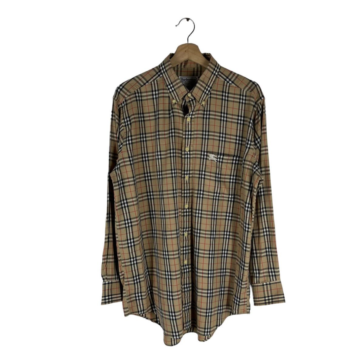 Burberry VINTAGE BURBERRYS SHIRTS BUTTON UPS NOVA CHECK Size US L / EU 52-54 / 3 - 1 Thumbnail