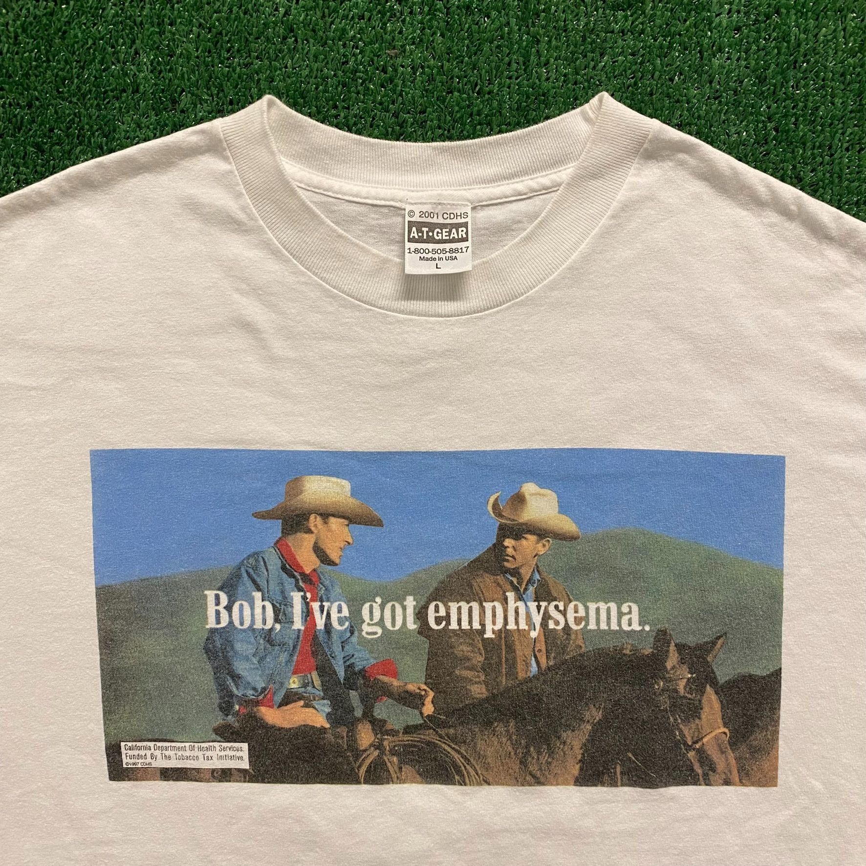 Marlboro Crazy Vintage 90s Marlboro Man Anti-Smoking Parody T-Shirt Size US L / EU 52-54 / 3 - 2 Thumbnail