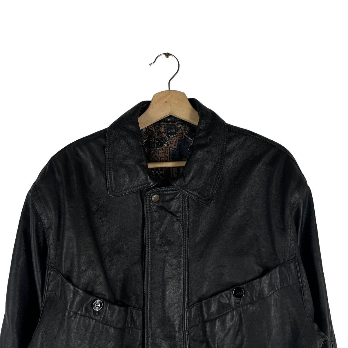 Japanese Brand VINTAGE LEATHER JACKET PARACHUTE BIKER STYLE WEAR Size US M / EU 48-50 / 2 - 3 Thumbnail