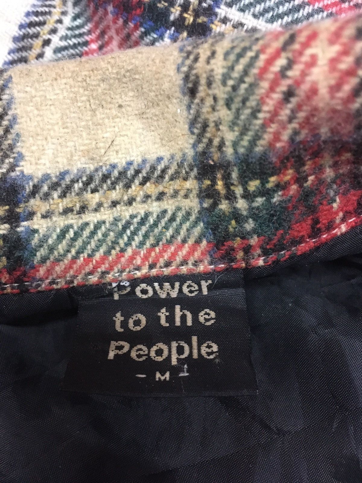 Japanese Brand × Vintage Vintage power to thepeople flannel shirt plaid cheked Size US M / EU 48-50 / 2 - 12 Thumbnail