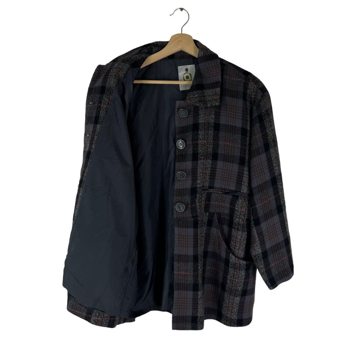 Japanese Brand VINTAGE PARIADE JAPAN MADE TARTAN DESIGN JACKET ISSEY MIYAKE Size US M / EU 48-50 / 2 - 6 Thumbnail