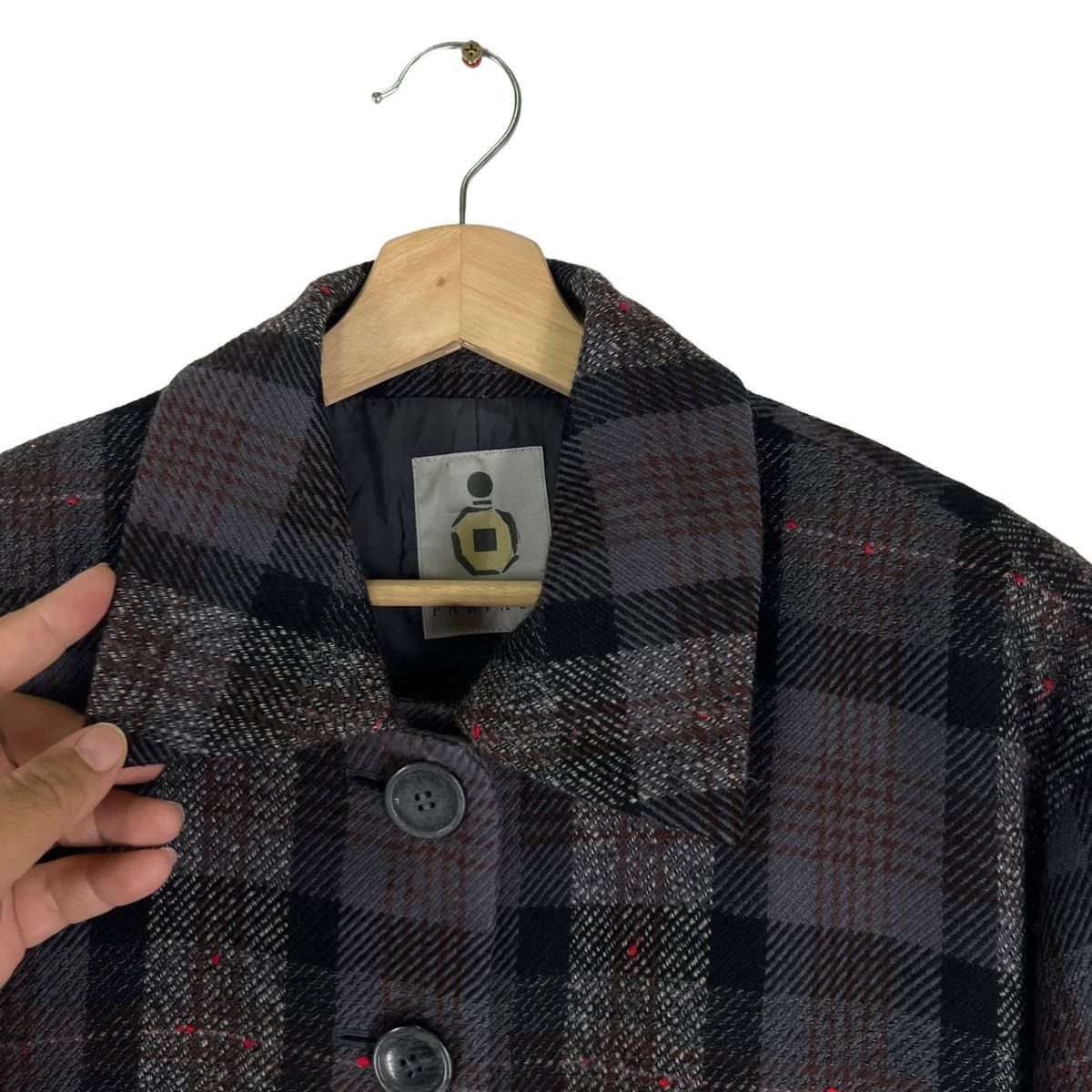 Japanese Brand VINTAGE PARIADE JAPAN MADE TARTAN DESIGN JACKET ISSEY MIYAKE Size US M / EU 48-50 / 2 - 8 Thumbnail