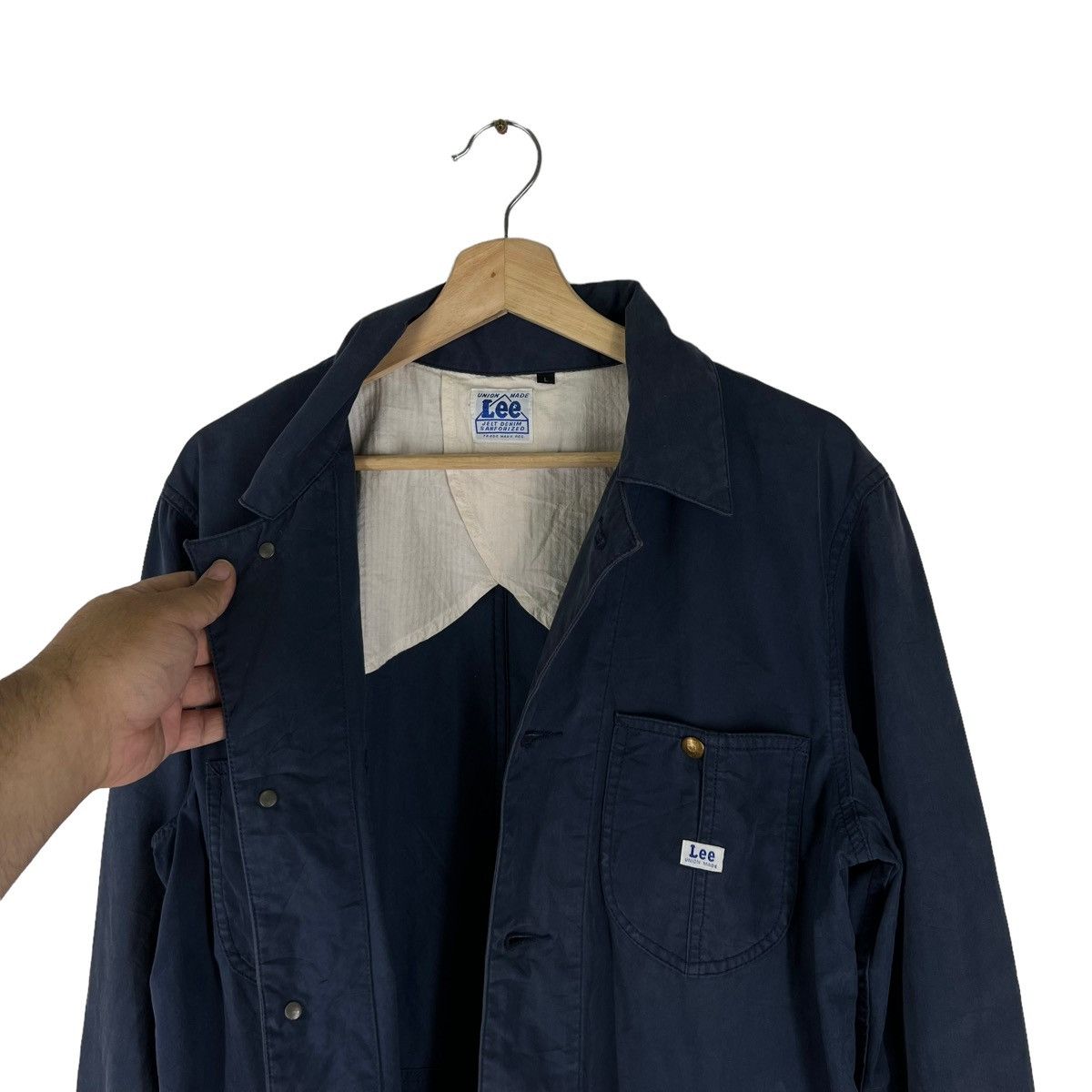 Japanese Brand VINTAGE LEE UNION MADE LONG JACKET Size US L / EU 52-54 / 3 - 8 Thumbnail