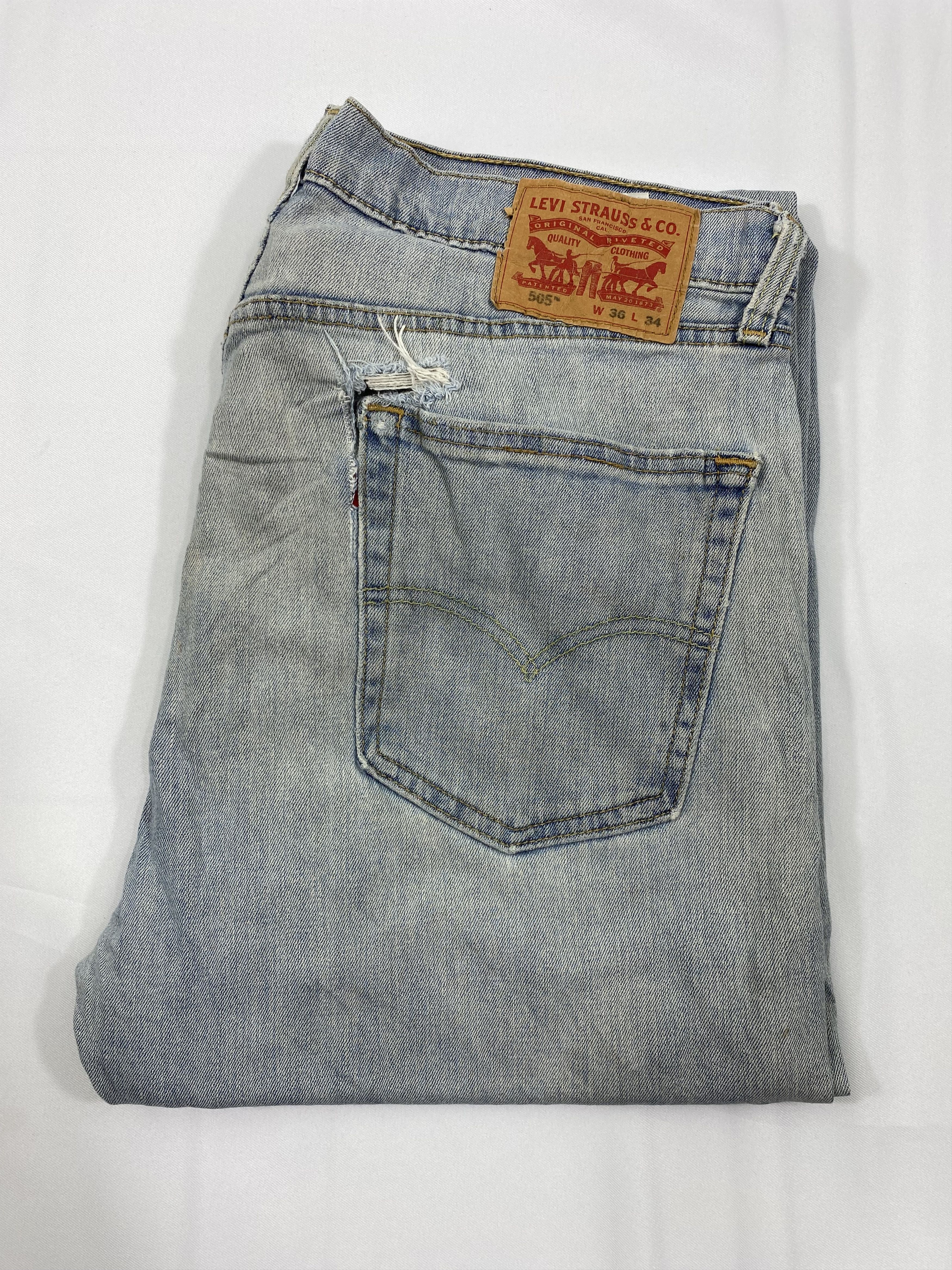 Vintage Levi`s Jeans 505 Blue Denim 36x34