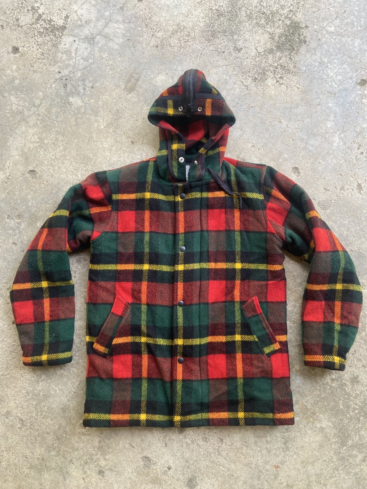 image of Vintage Johnson Woolen Mill Checkered Hunting Flannel Jacket, Men's (Size Medium)