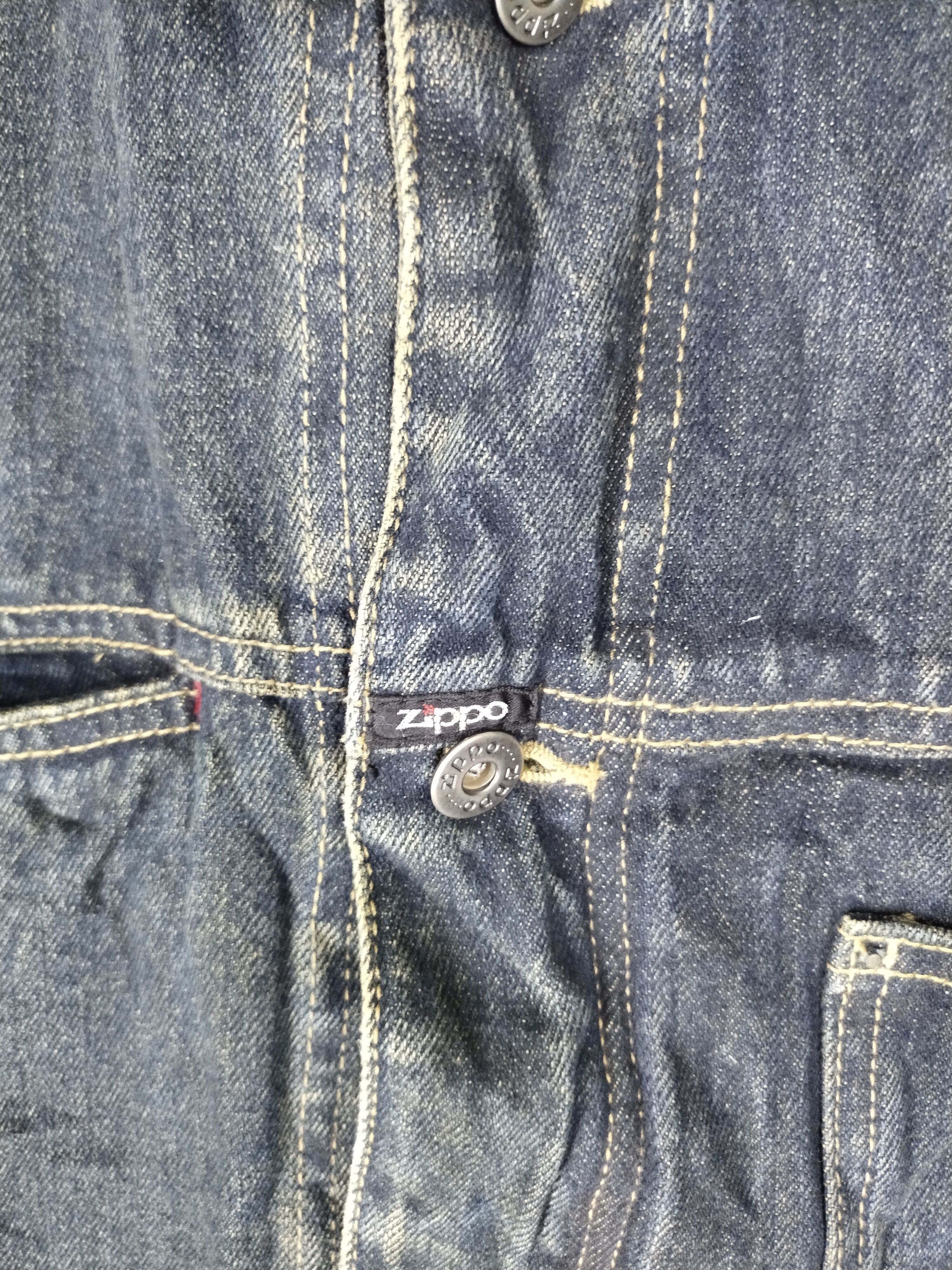 If Six Was Nine × Vintage × Zippo 🔥VTG ZIPPO DENIM BUTTON ASYMMETRICAL HICKORY CHORE JACKET Size US M / EU 48-50 / 2 - 6 Thumbnail